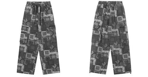 Jean 20AW Indigo Union Japan Black Bandana Paisley Relaxed Pants Size US 32 / EU 48 - 2 Thumbnail