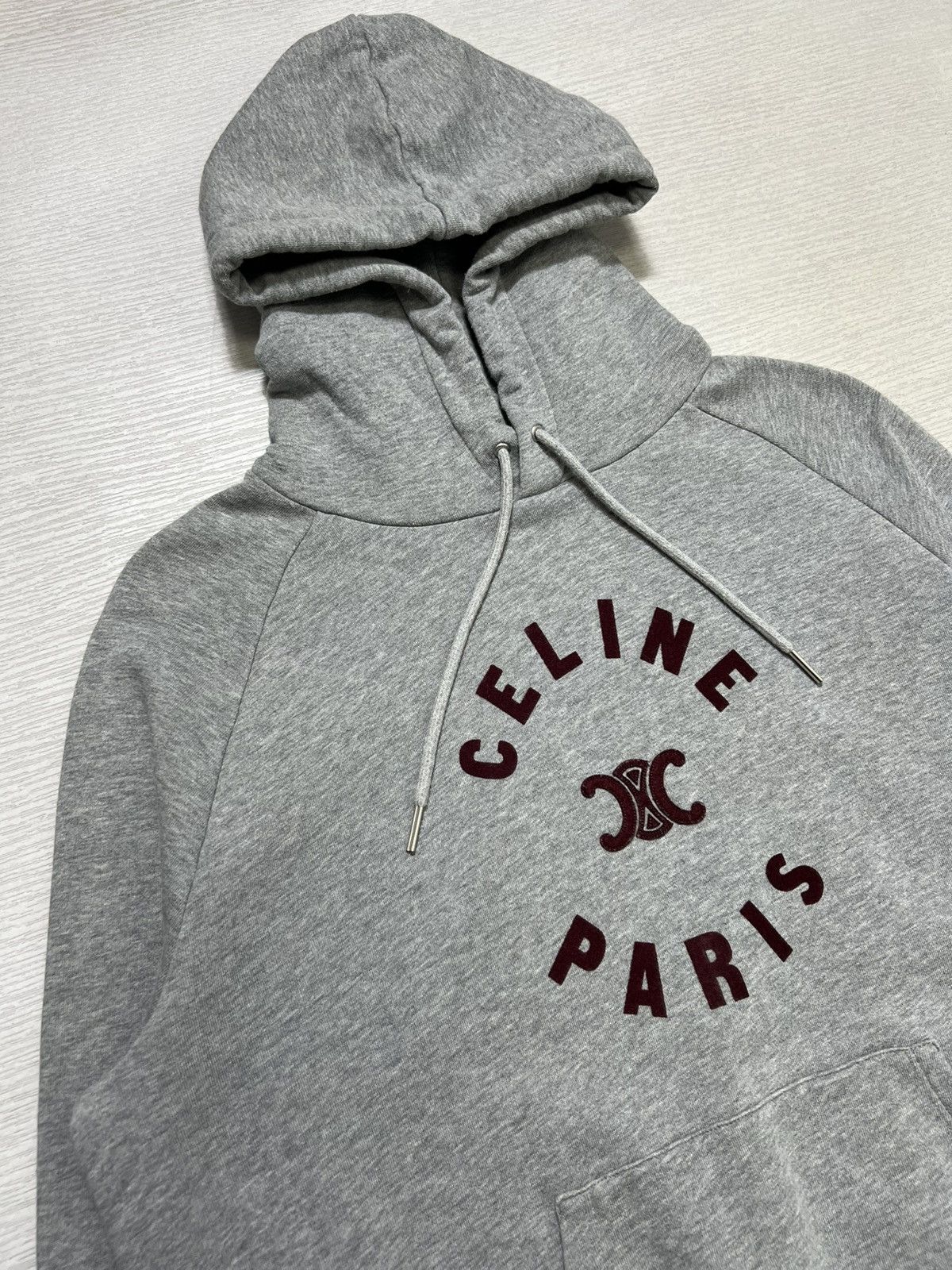 Celine Celine - Grey Triomphe Hoodie Size L / US 10 / IT 46 - 5 Thumbnail