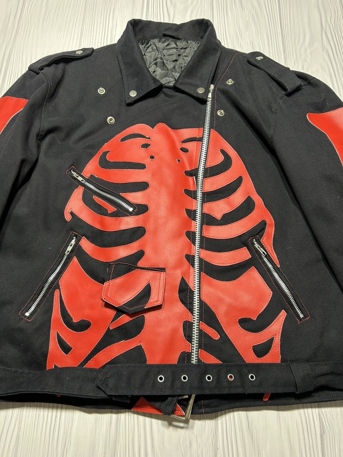 Hype Leather Bones Skeleton Jacket