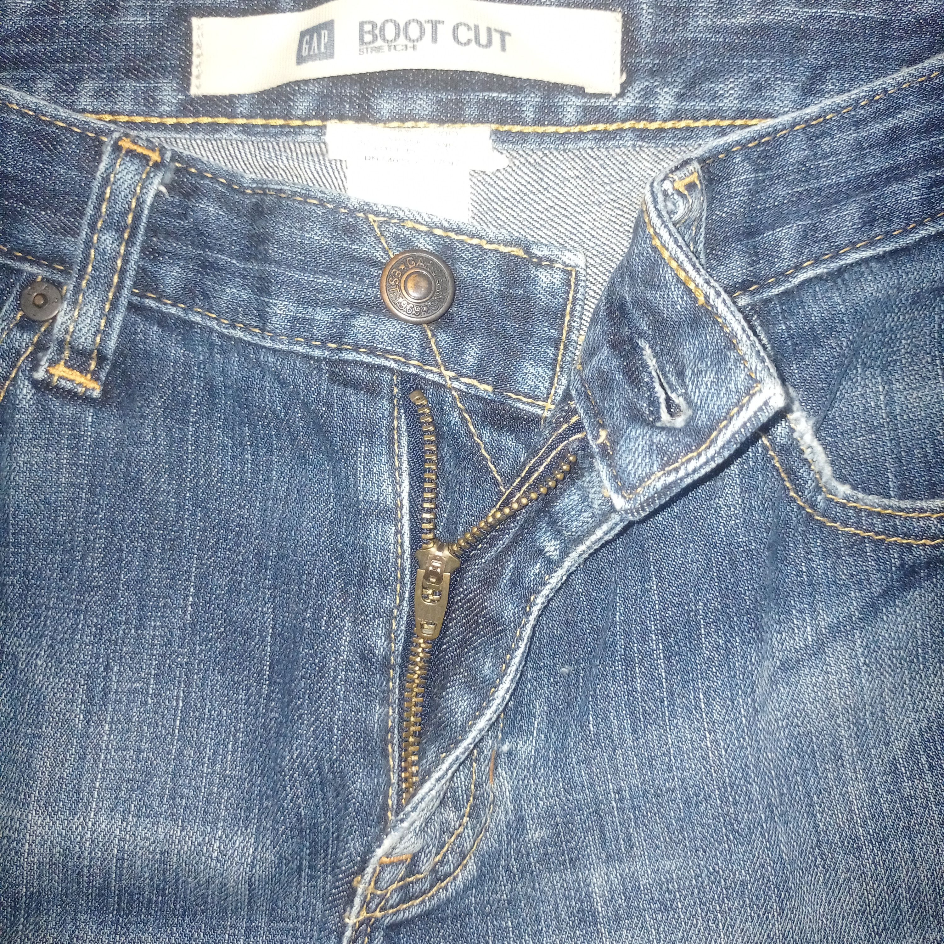 Gap SALES 🔥 Vintage GAP Bootcut Blue Wash Distress Flare Jeans Size 27" / US 4 / IT 40 - 3 Thumbnail