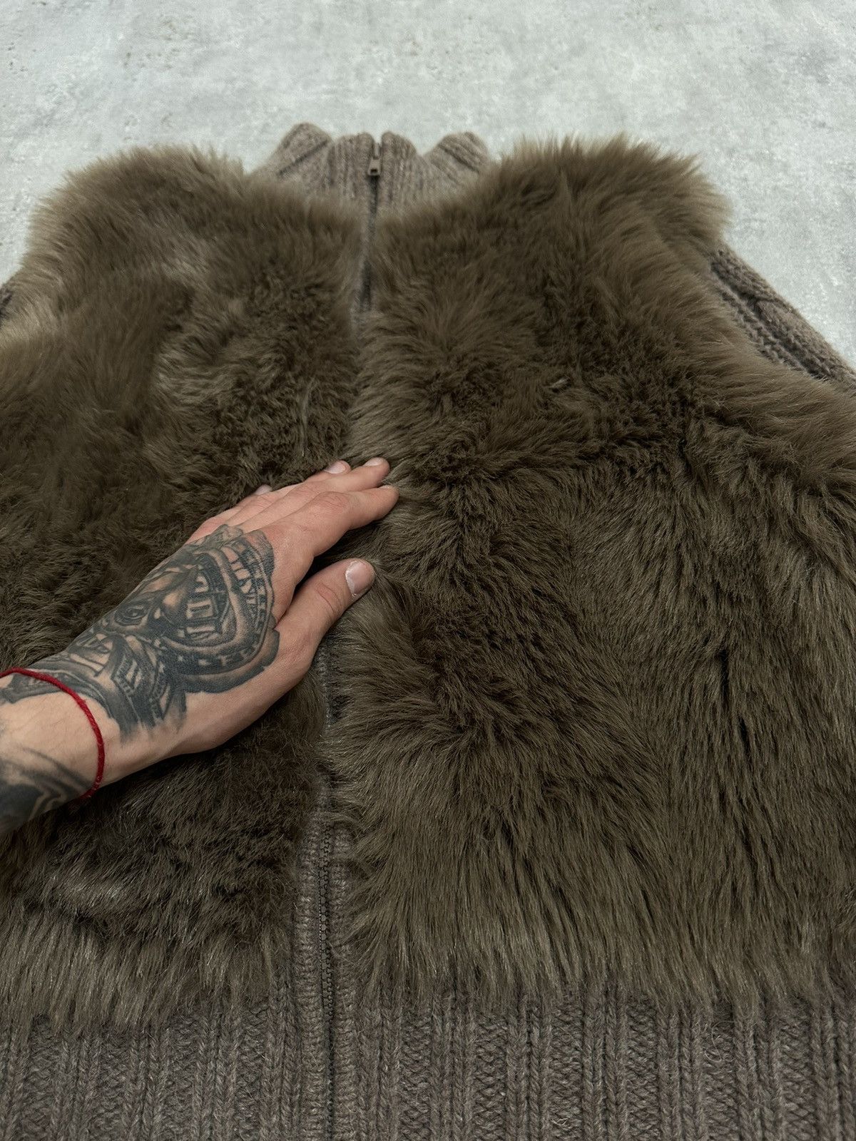 If Six Was Nine × Le Grande Bleu (L.G.B.) Japanese Vintage Lgb Style Fur Zip Sweater Y2K Size L / US 10 / IT 46 - 4 Thumbnail