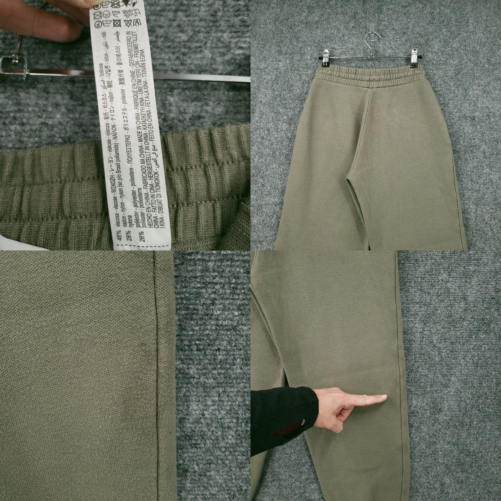 Zara Zara Jogger Pants Women S Small Green High Rise Sweatpants Drawstring Size 28" / US 6 / IT 42 - 10 Thumbnail