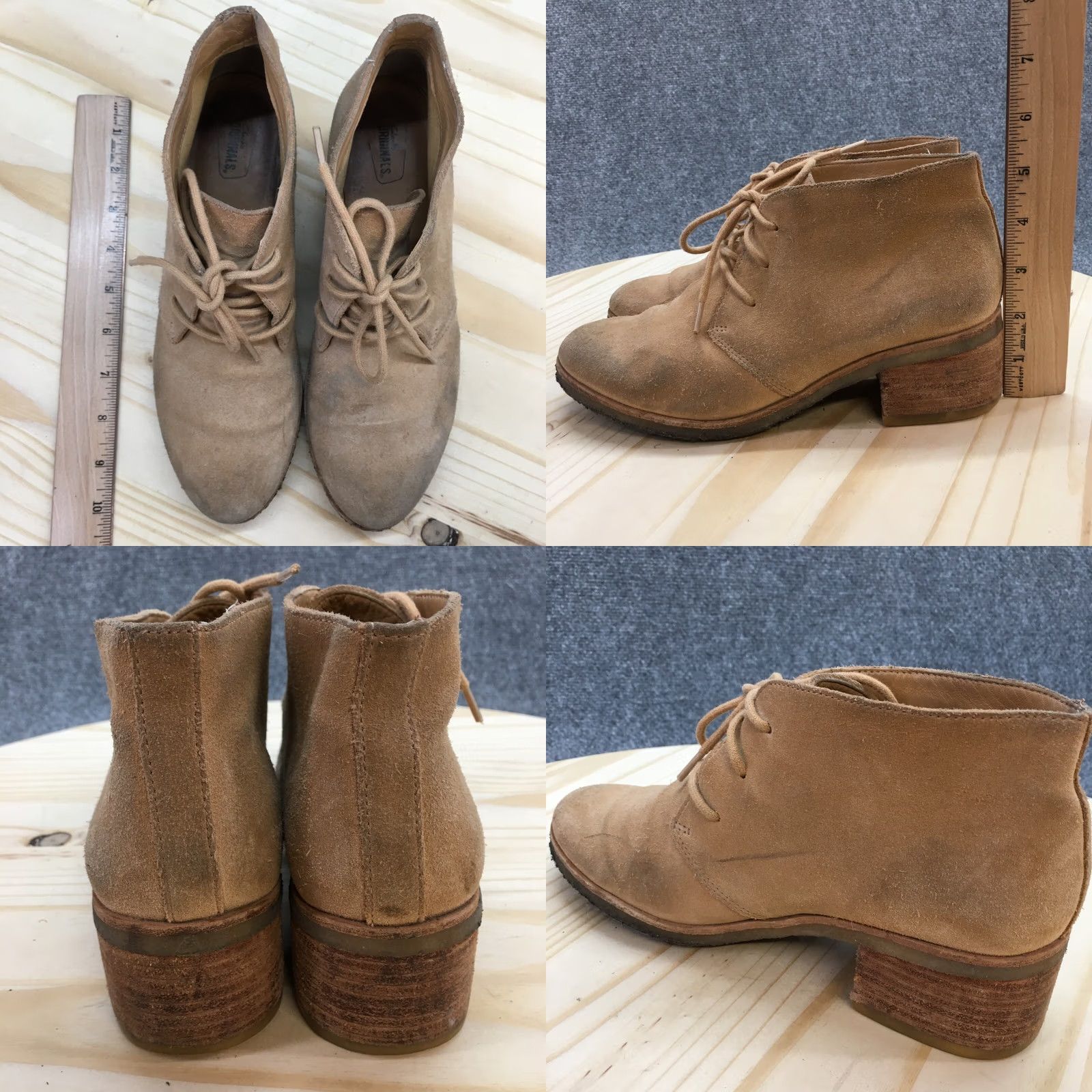 Clarks Clarks Originals Boots Womens 7.5 M Phenia Carnaby Chukka Brown Suede Heels Size US 8 / IT 38 - 8 Thumbnail
