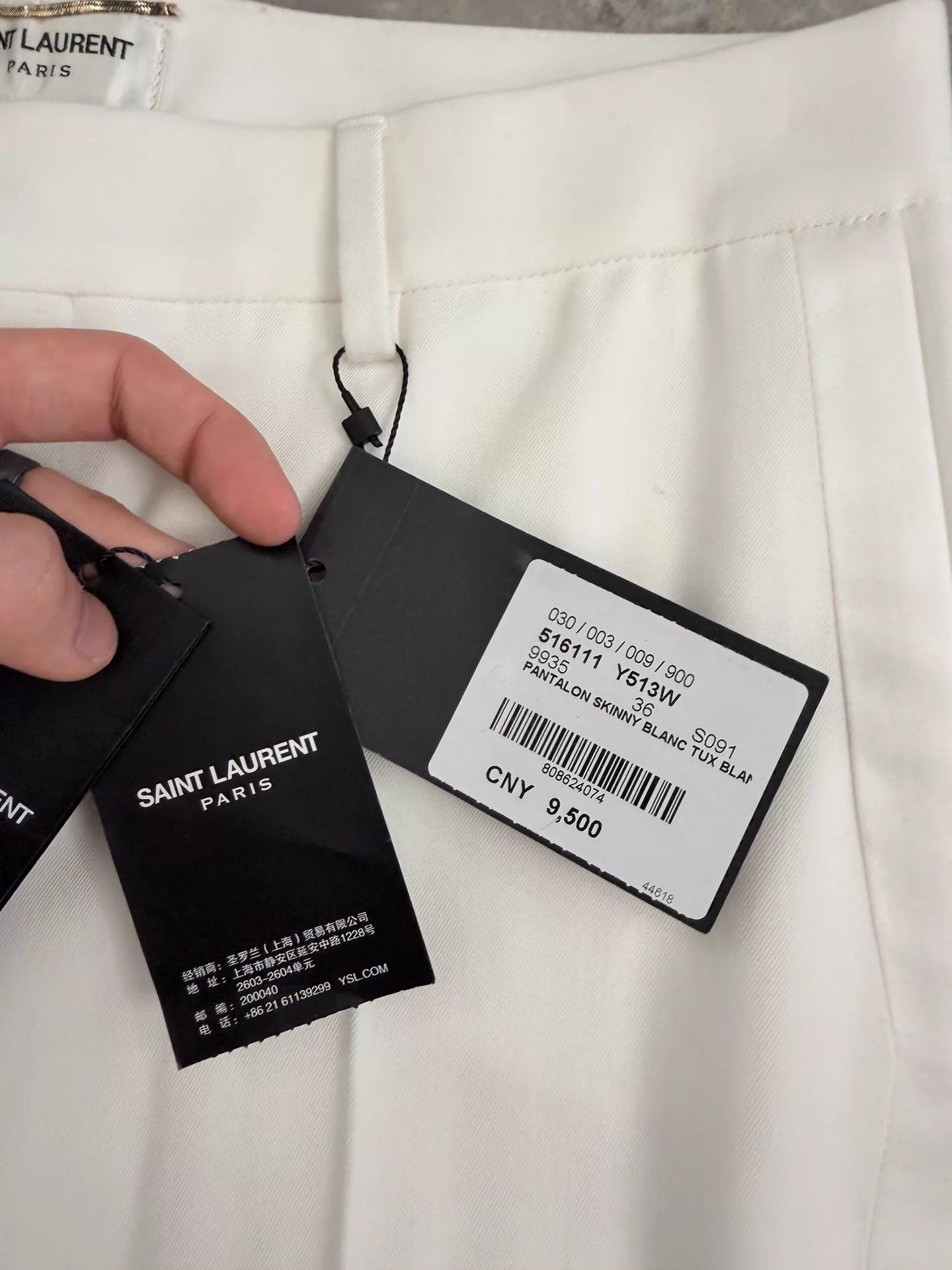 Saint Laurent Paris Saint Laurent SLP Le Smoking Wool-Silk Trousers 36 Rosie Size 25" / US 0 / IT 36 - 8 Thumbnail