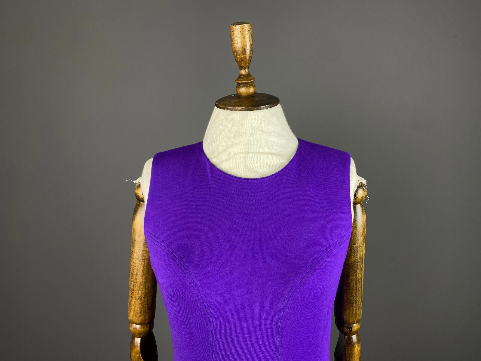 Diane von Furstenberg Diane von Furstenberg Purple Bodycon Tank Mini Dress Size 8 Size M / US 6-8 / IT 42-44 - 2 Thumbnail