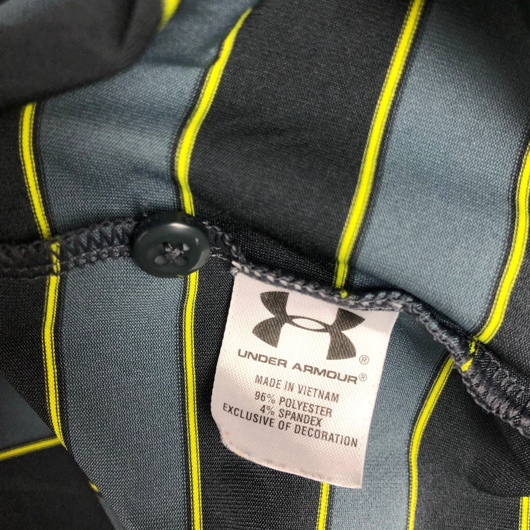 Under Armour Under Armour Mens Polo Shirt Gray Striped Loose Fit XL Size US XL / EU 56 / 4 - 7 Thumbnail