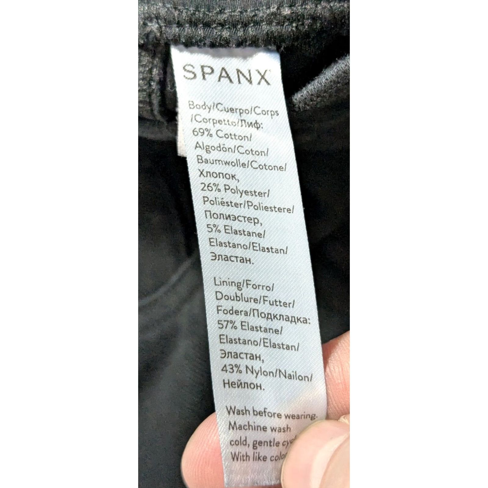 Spanx Spanx Jean-ish Ankle Leggings Black Pull on Pants Women Medium #20018R Size 32" / US 10 / IT 46 - 6 Thumbnail