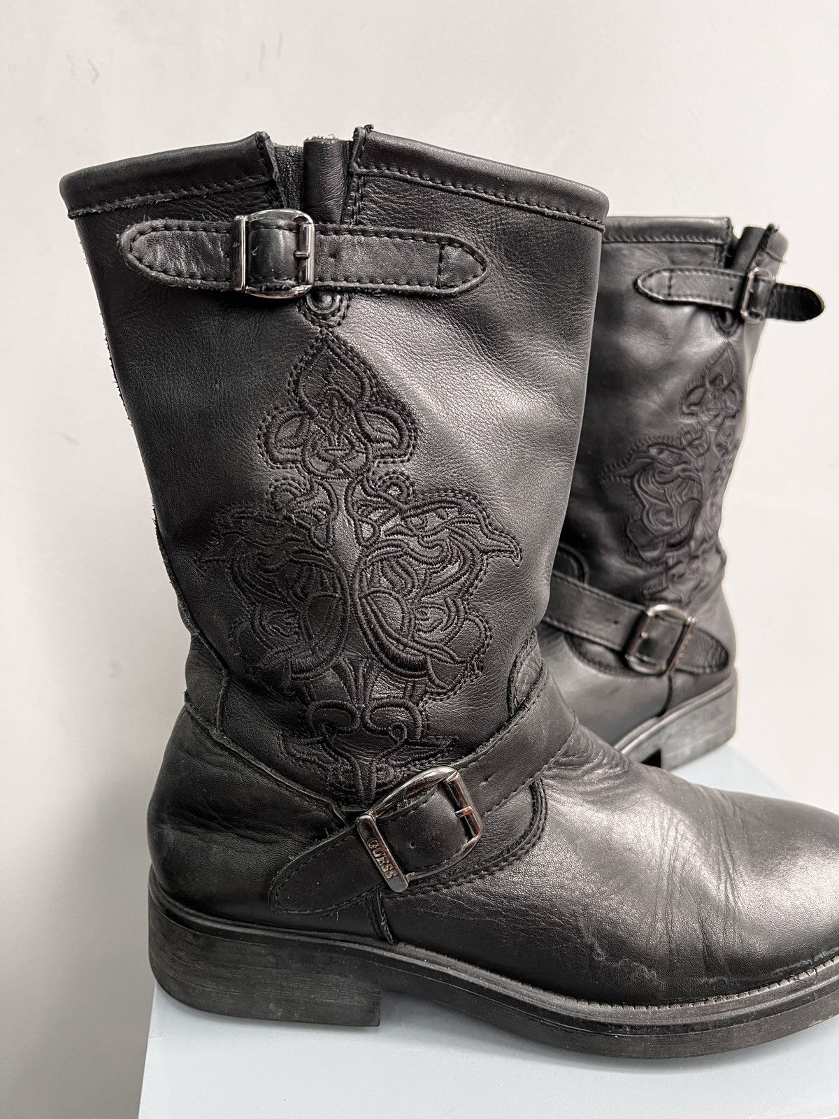 Designer × Guess ENGENDERED GUESS LEATHER HIGH BOOTS GUIDI STYLE Size US 9 / IT 39 - 2 Thumbnail