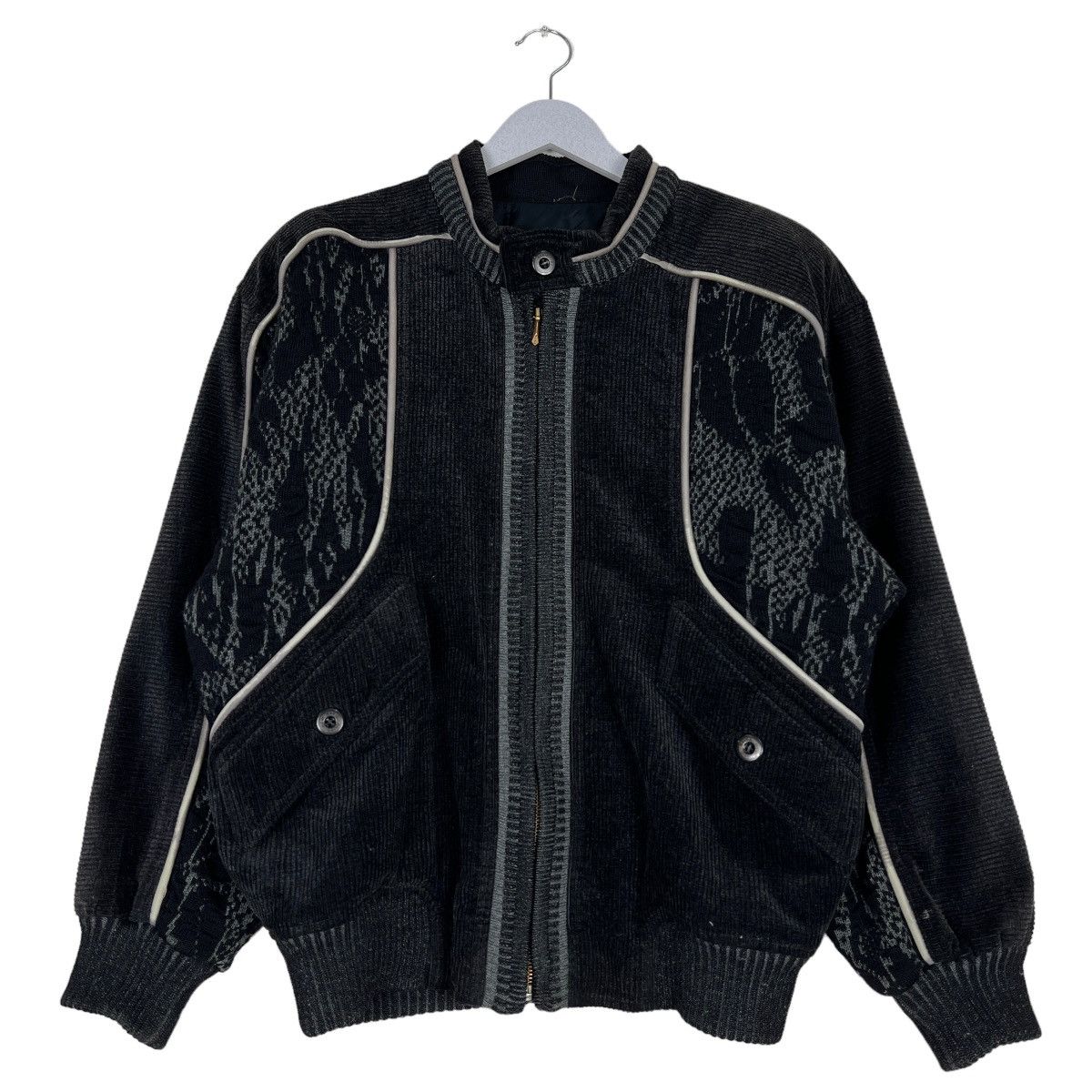 Japanese Brand 🔥 VINTAGE RAIKA NEW BASIC VELVET HYBRID BOMBER JACKET Size US M / EU 48-50 / 2 - 1 Thumbnail
