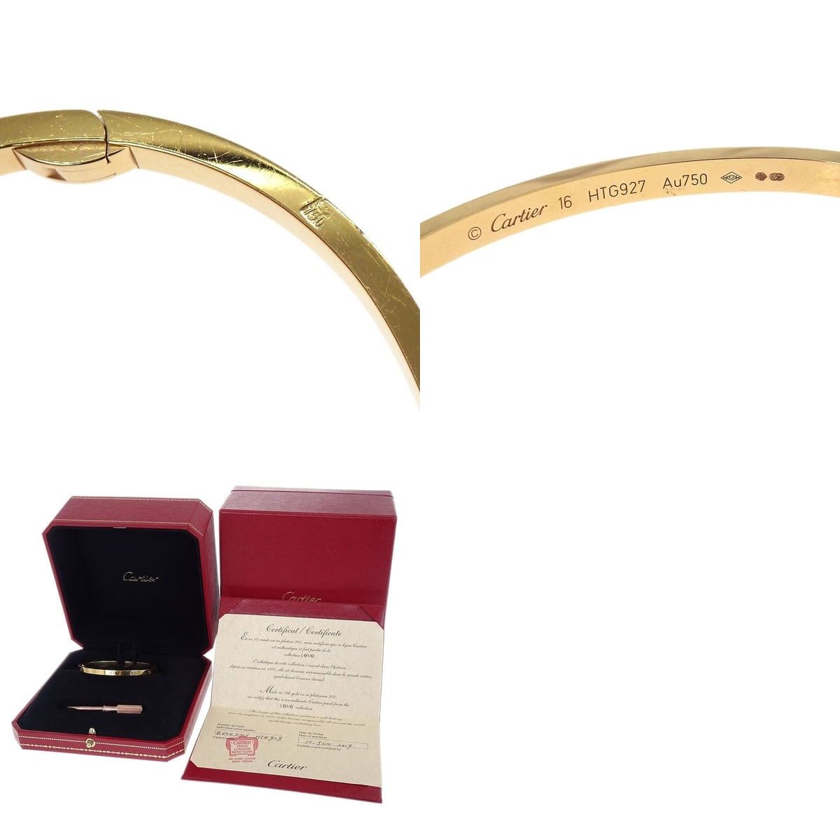 Cartier Cartier Rose Gold Love 18k Rose Bracelet Gold Size ONE SIZE - 3 Thumbnail