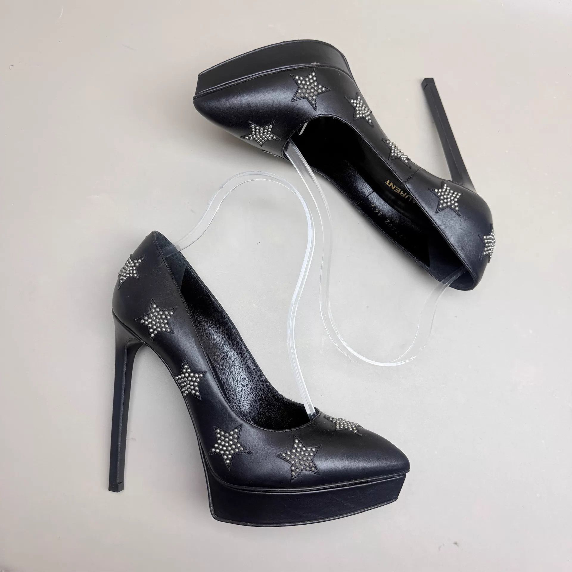 Yves Saint Laurent YSL Star Crystal Platform Heels EU 36.5 Mint Size US 6 / IT 36 - 4 Thumbnail