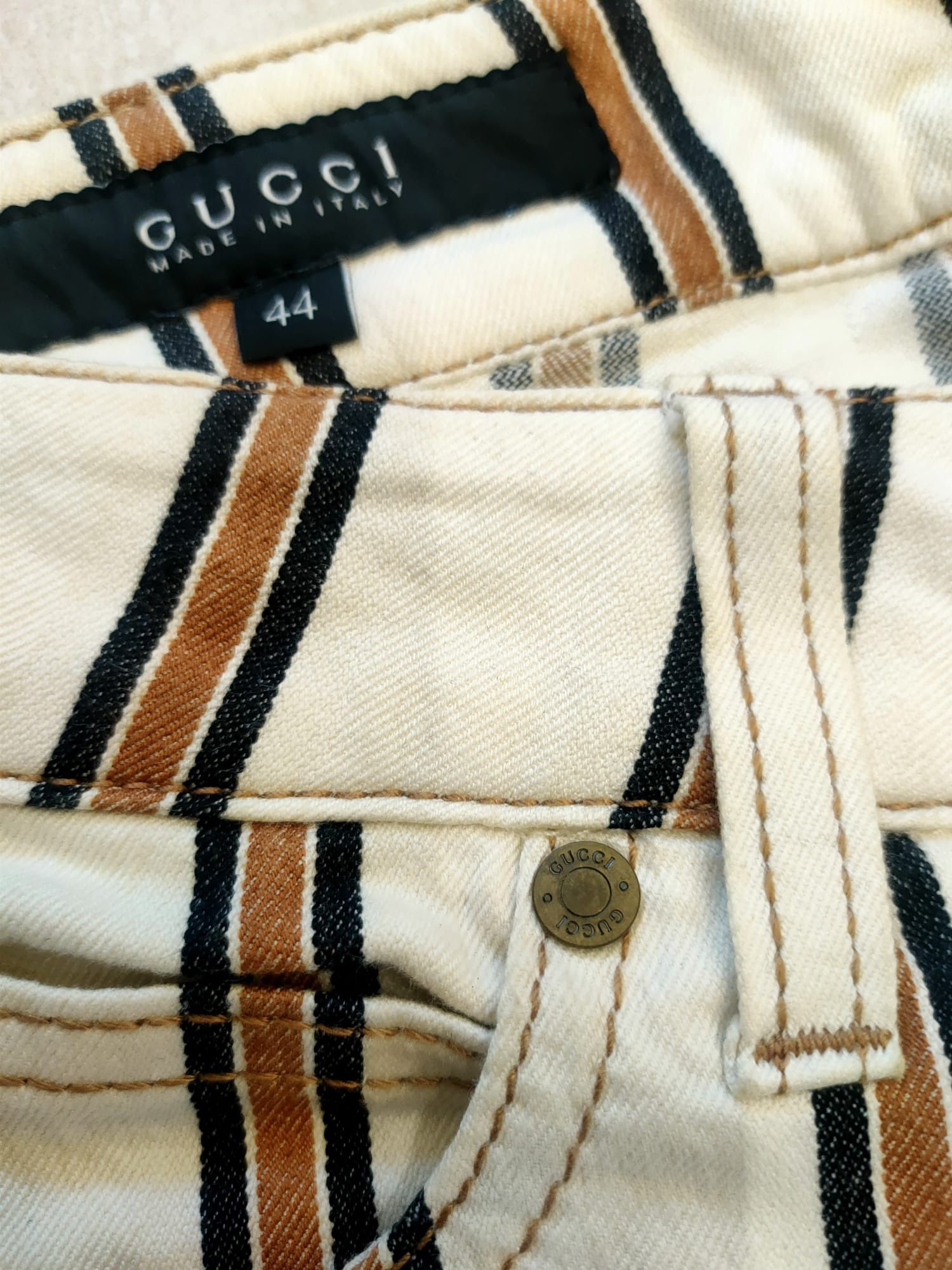Gucci GUCCI - Vintage Women’s Striped Pants - Size IT 44 Size 32" / US 10 / IT 46 - 4 Thumbnail