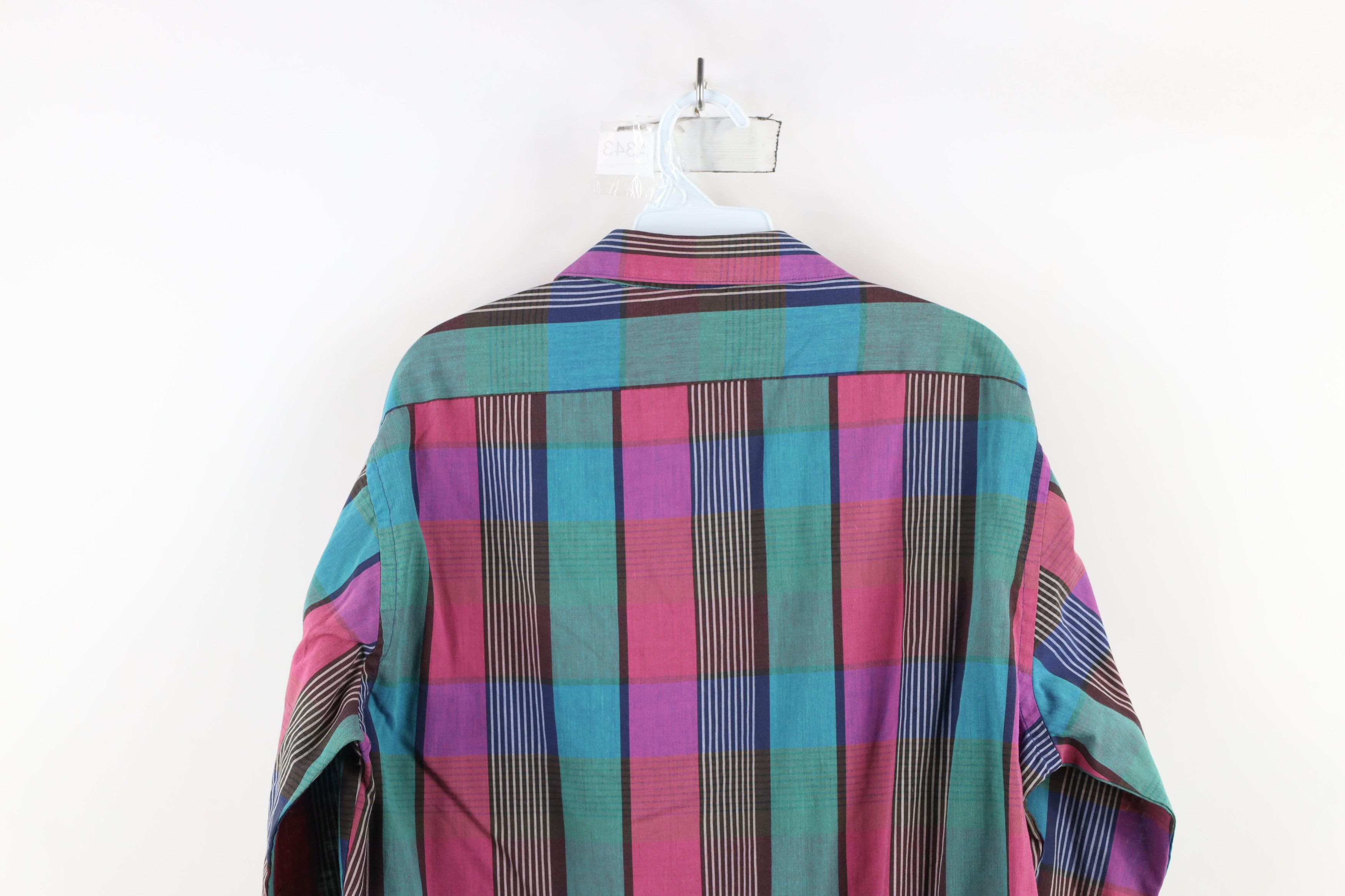 Vintage Vintage 70s 80s Streetwear Madras Collared Button Shirt Size US L / EU 52-54 / 3 - 13 Thumbnail
