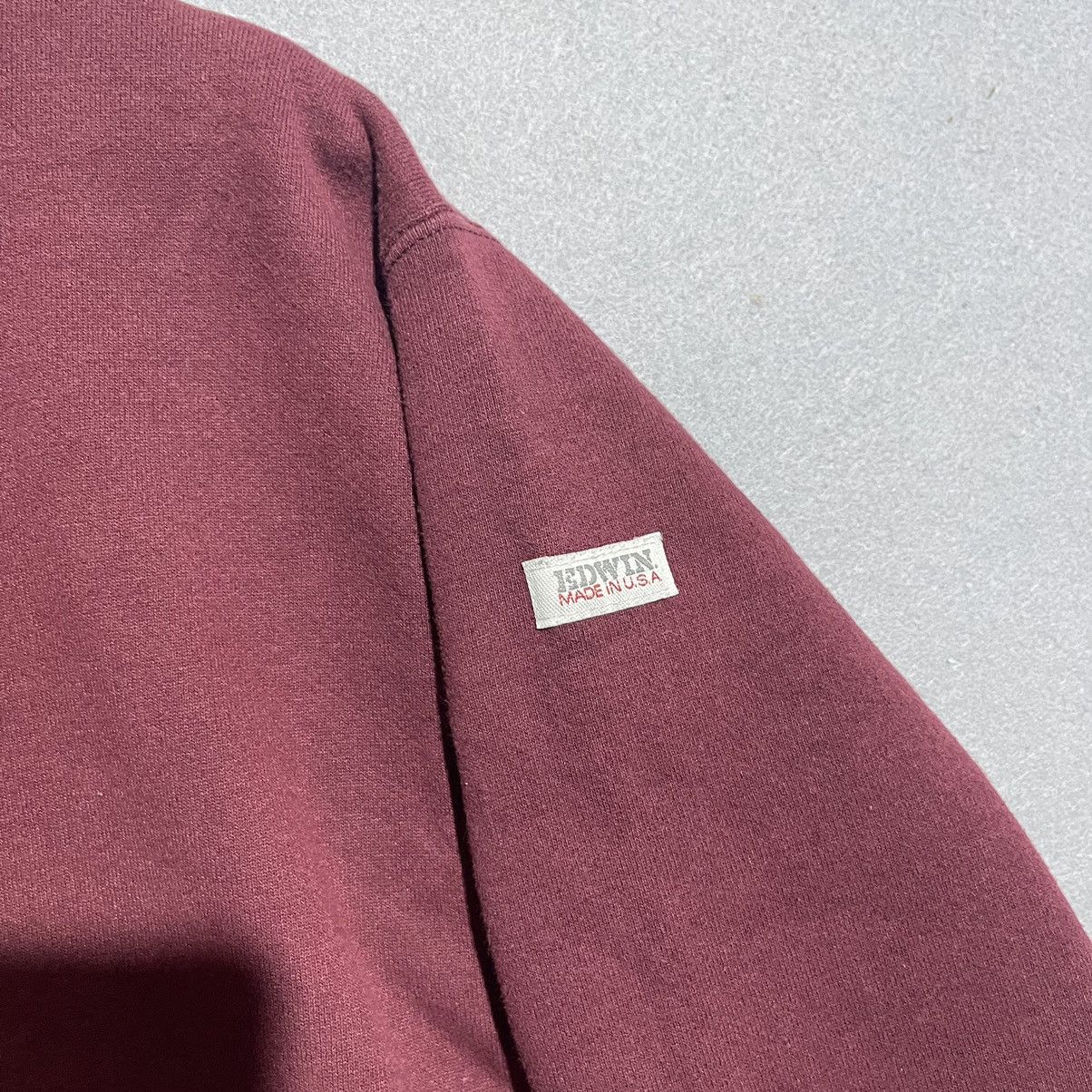 Edwin Vintage Edwin Sports Made in USA Sweatshirt Burgundy 80s 90s Size US M / EU 48-50 / 2 - 2 Thumbnail