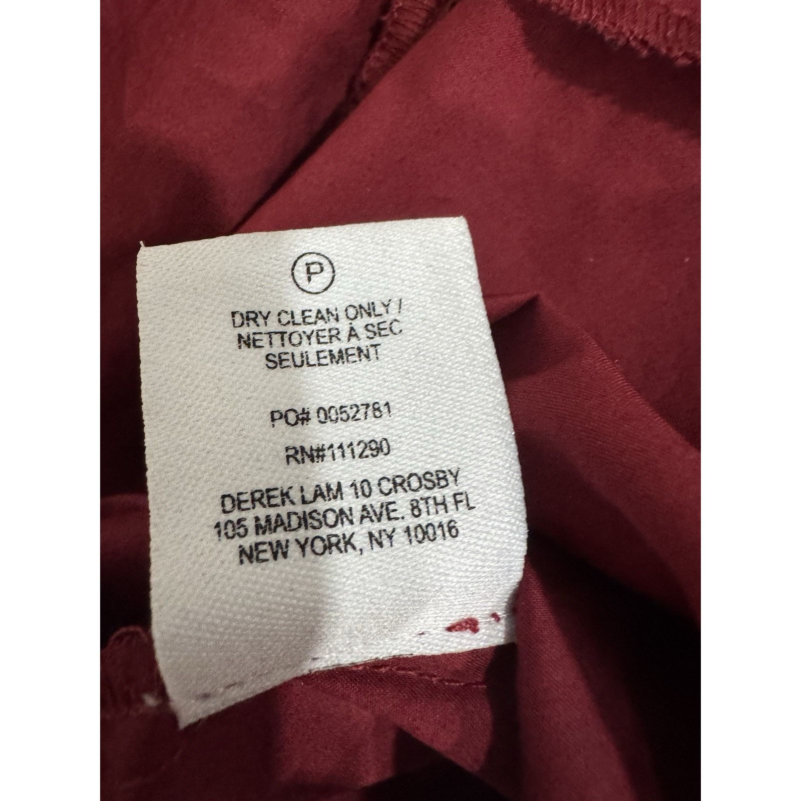 Derek Lam 10 Crosby DEREK LAM 10 CROSBY Burgendy shirtdress cotton front tie Size XS / US 0-2 / IT 36-38 - 8 Thumbnail