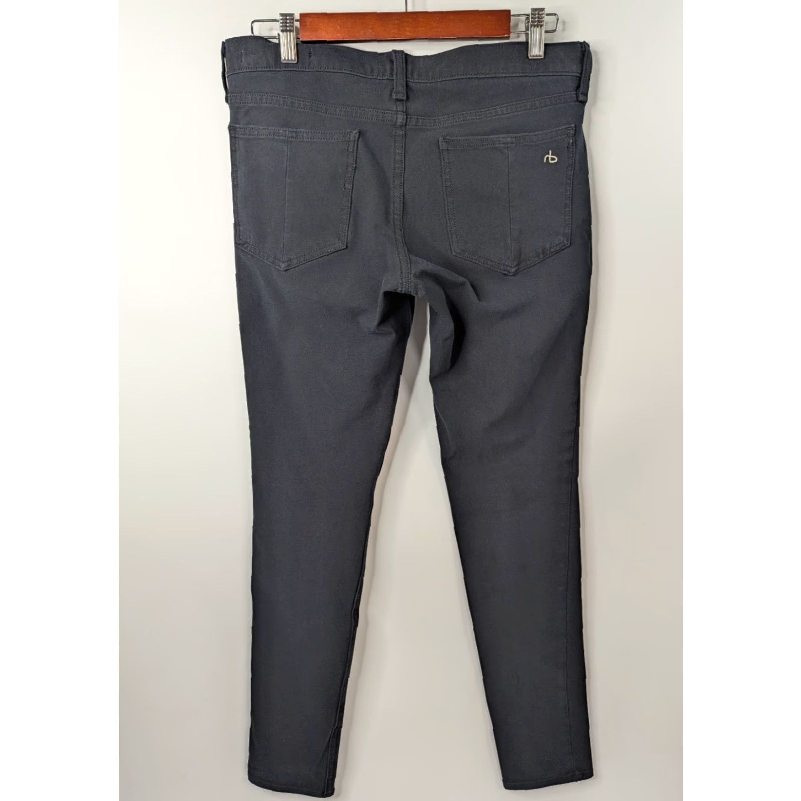 Rag & Bone rag & bone Women's Jeans Equestrian Skinny Black Size 29 W1502S005 Slim Stretch 5-Pocket Regular Rise Low Vintage No Size 29" - 5 Thumbnail