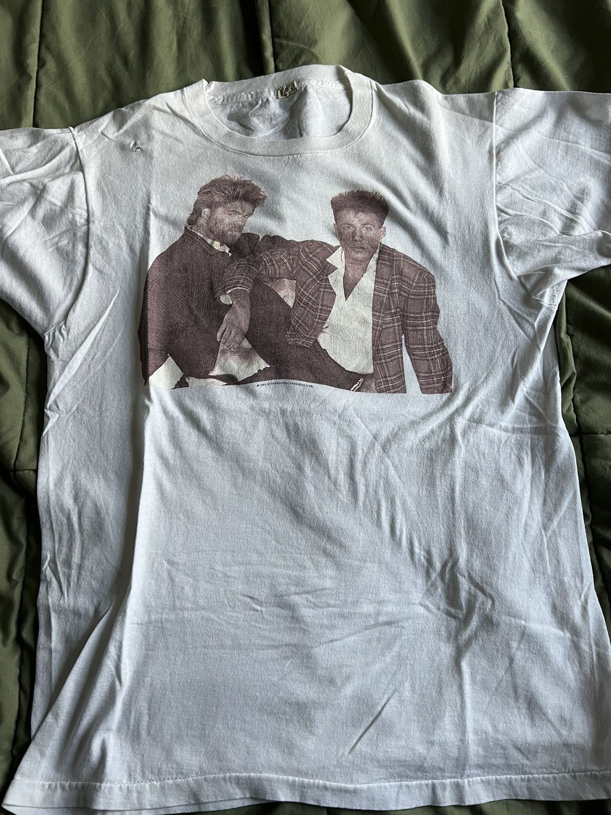 image of Band Tees x Vintage 1985 Wham! Tour Tee From The Whamerica Tour in White, Men's (Size Large)