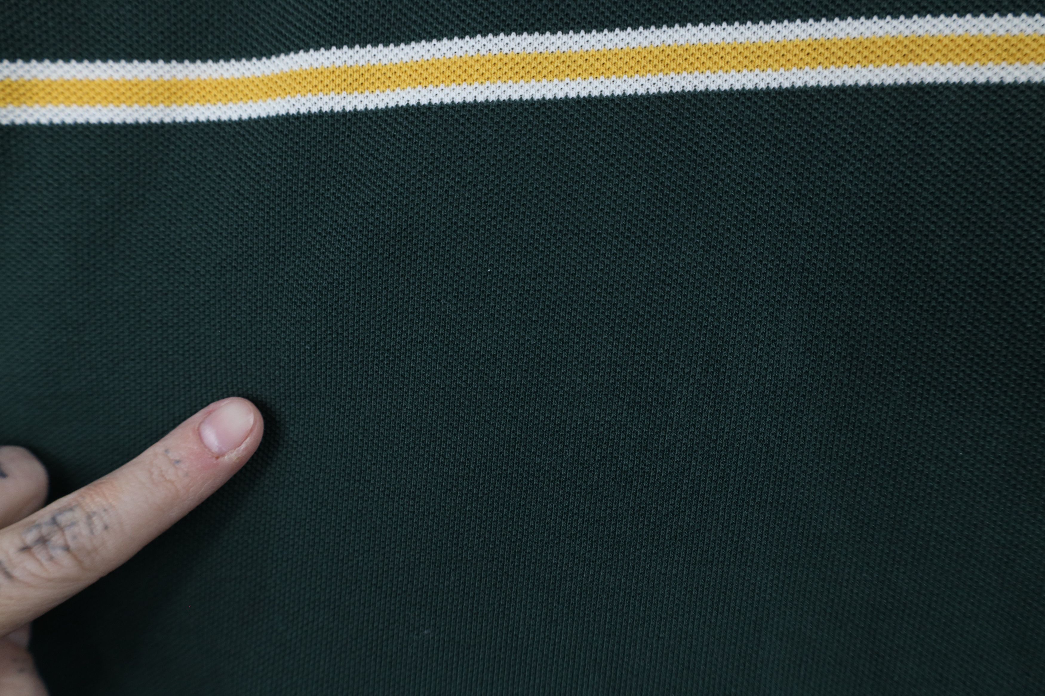 Tommy Hilfiger × Vintage Vintage 90s Tommy Hilfiger Striped Collared Polo Shirt Green Size US S / EU 44-46 / 1 - 11 Thumbnail