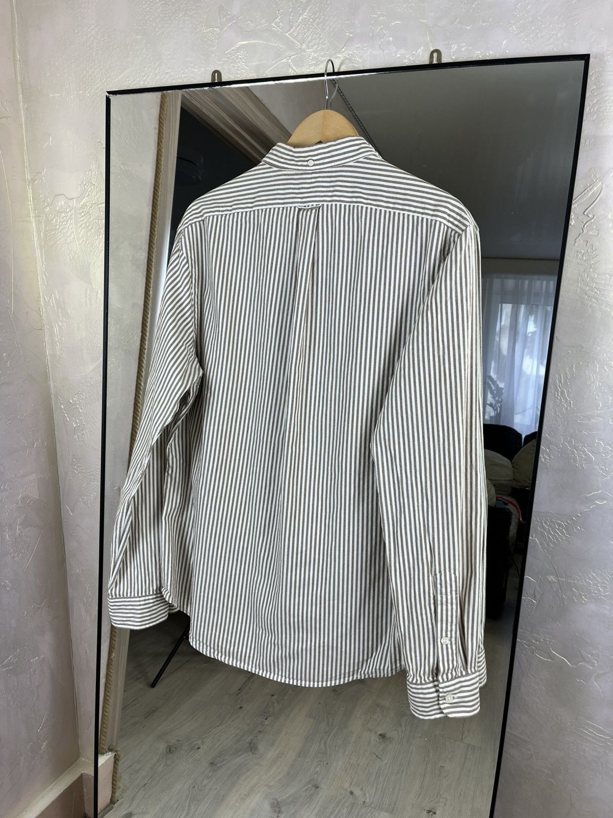 Polo Ralph Lauren Polo Ralph Lauren Slim Fit Brown Striped Oxford Shirt Size US XL / EU 56 / 4 - 14 Thumbnail