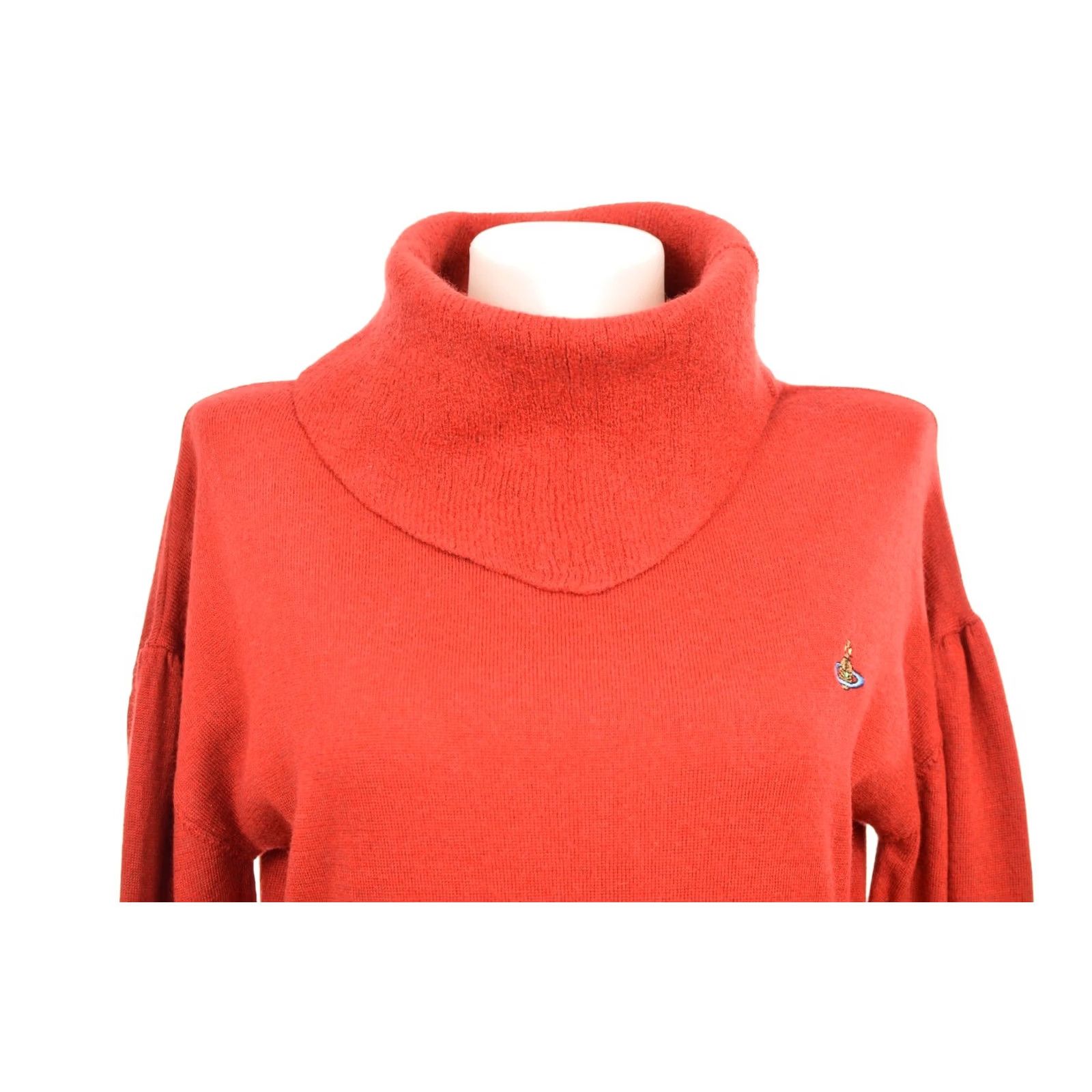 Vivienne Westwood VIVIENNE WESTWOOD DDP Red High Neck Wool Dress XL Women Long Dress - Bodycon S26CT0584 S13141 Size XL / US 12-14 / IT 48-50 - 2 Thumbnail