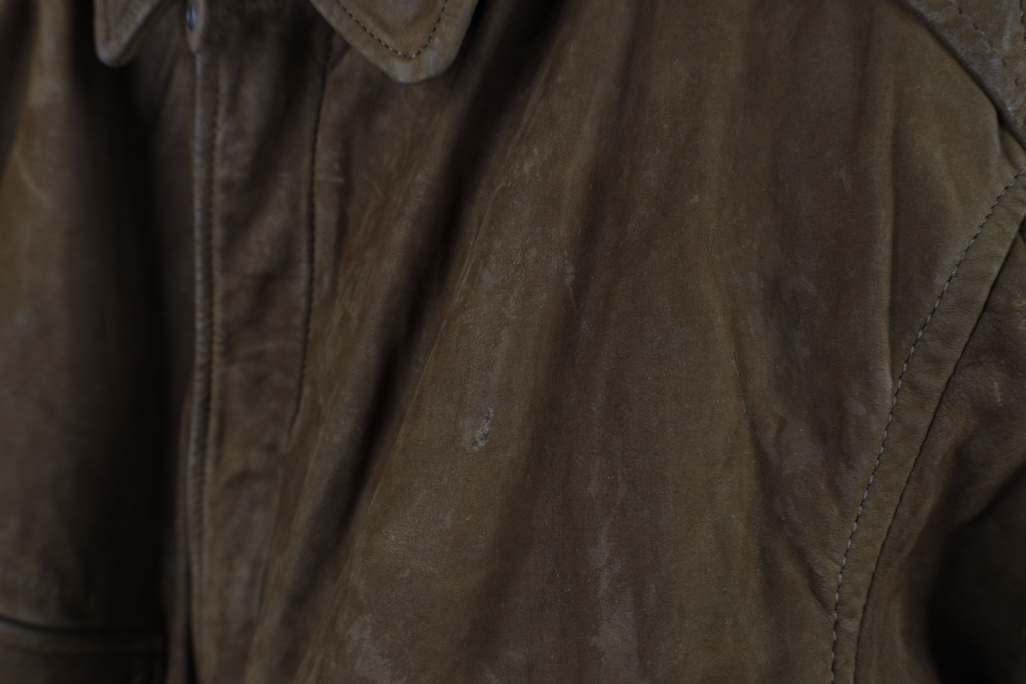 Vintage Vintage 90s Streetwear Suede Leather Flight Bomber Jacket Size US S / EU 44-46 / 1 - 7 Thumbnail