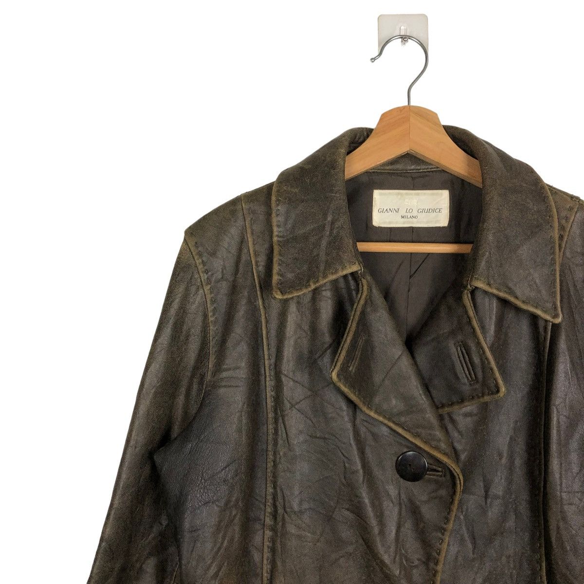Genuine Leather 🔥90s Vintage Genuine Leather Jacket Gianni Lo GuidiceMilano Size US M / EU 48-50 / 2 - 6 Thumbnail