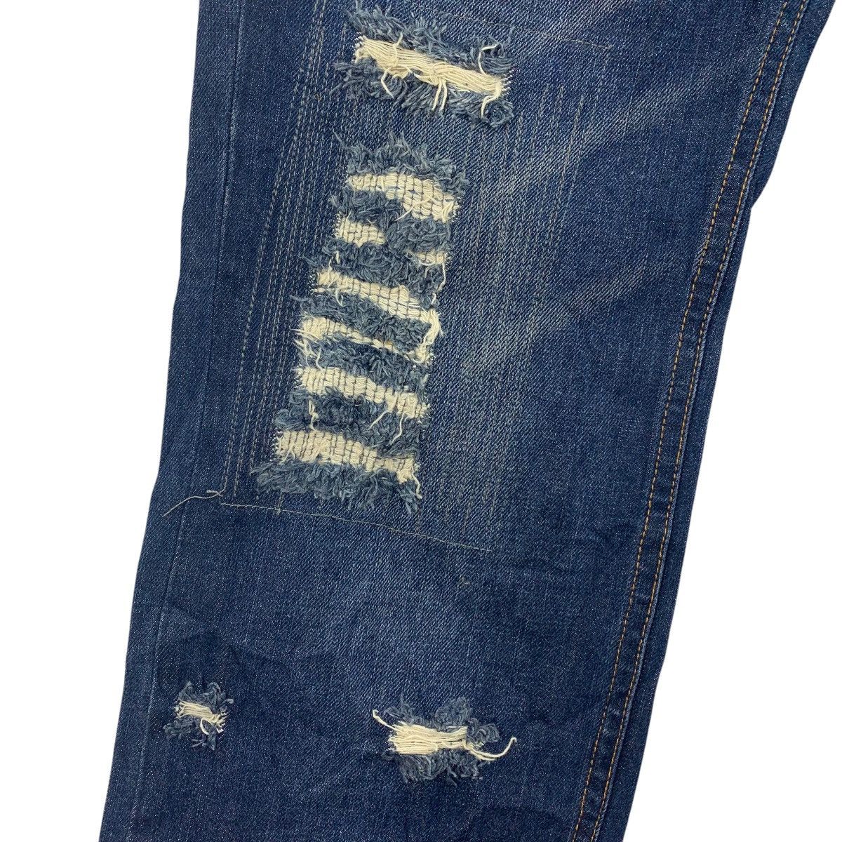 Japanese Brand HERITAGE STONE Distressed blue jeans Size US 34 / EU 50 - 9 Thumbnail