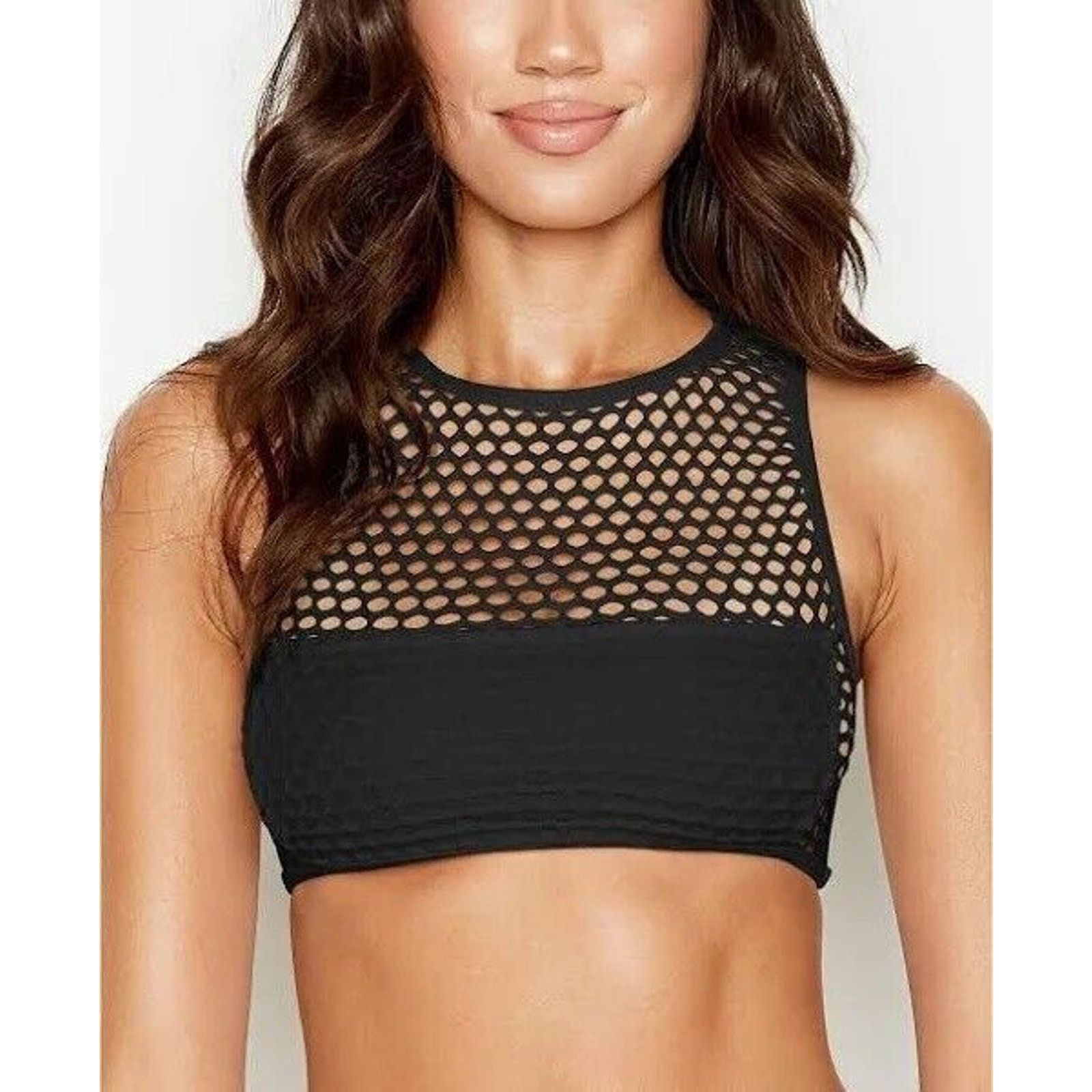 Other NWT RISK Seaside Top Y2K Fishnet Mesh Tankini Pullover MD Size M / US 6-8 / IT 42-44 - 5 Thumbnail