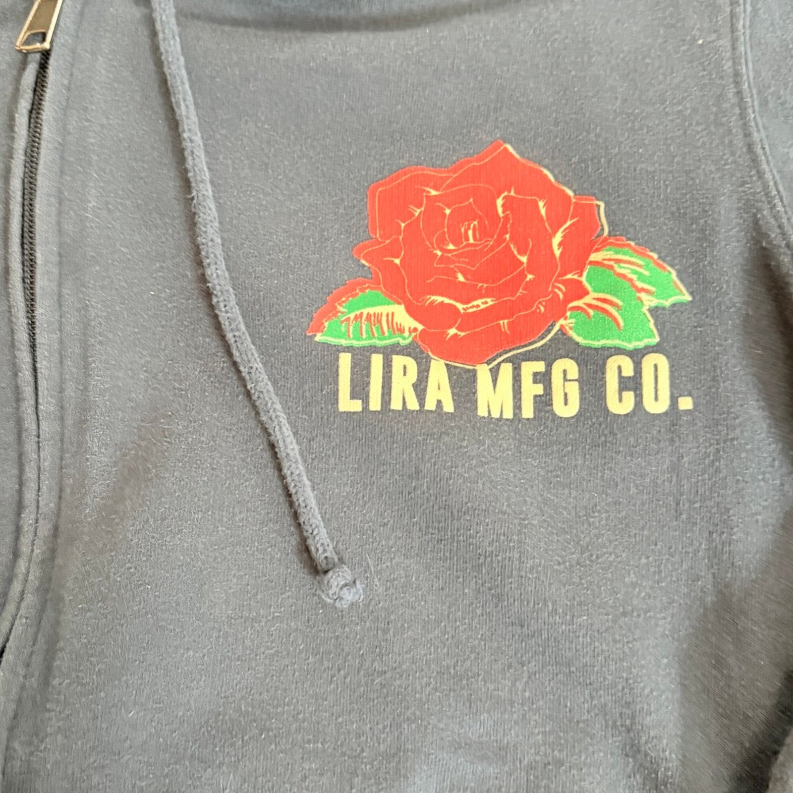 Lira Lira MFG Co. red rose graphic zip up hooded sweater xsmall Size US XS / EU 42 / 0 - 5 Thumbnail