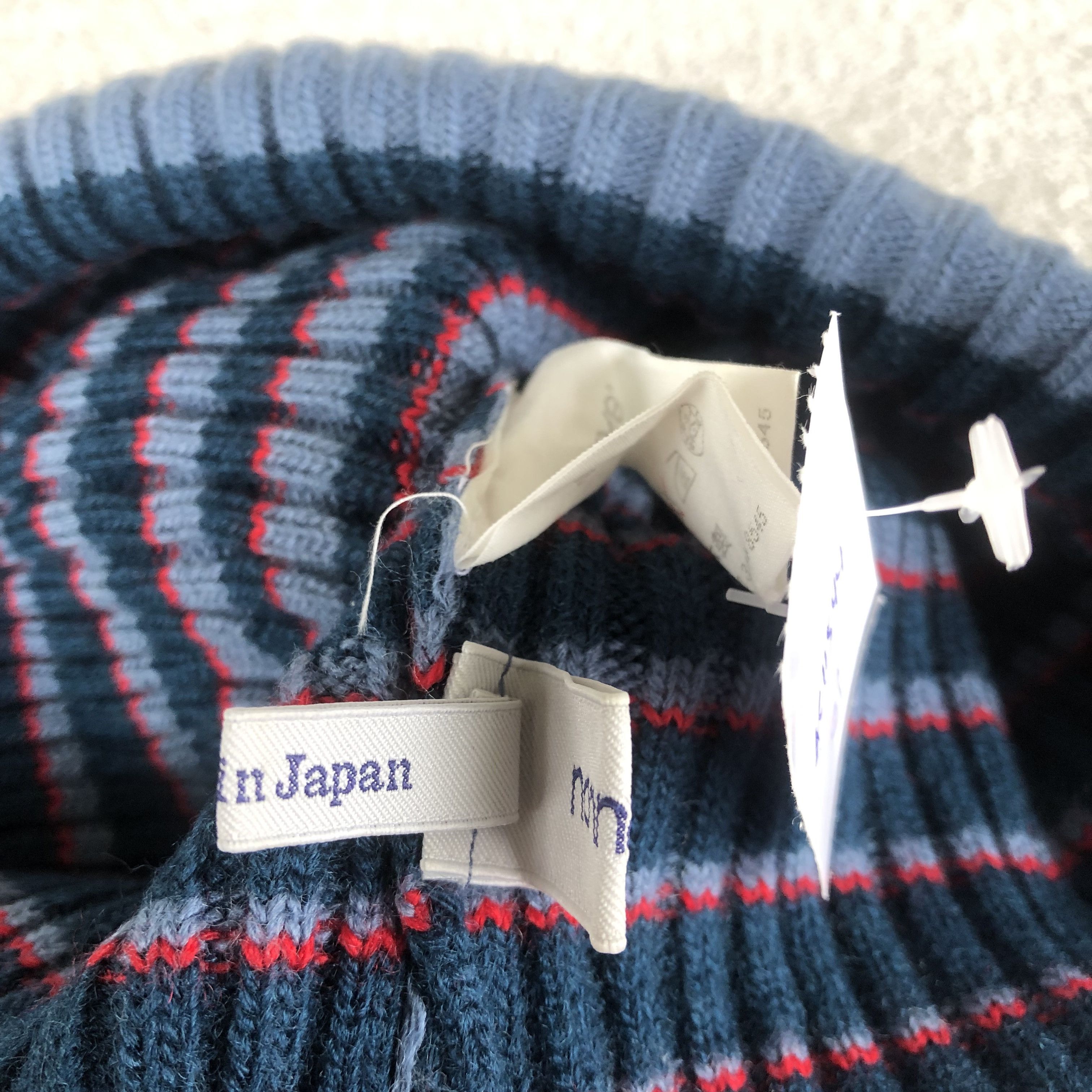 Japanese Brand Vintage 90s NONATIVE Striped Beanie Snow Caps Hats Size ONE SIZE - 6 Thumbnail