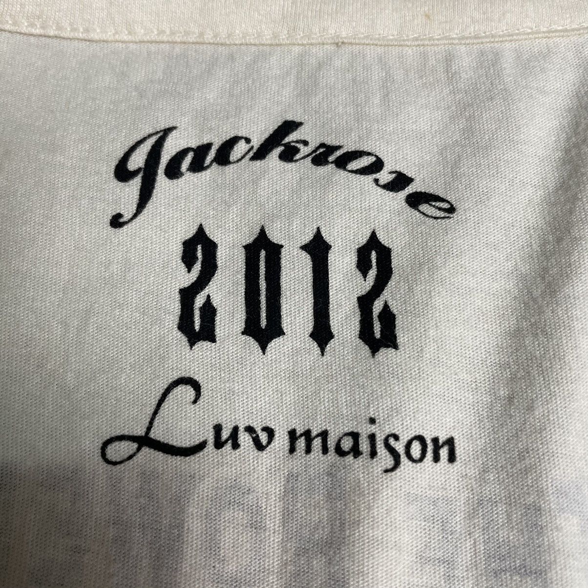 JACKROSE × Japanese Brand × Seditionaries 🇯🇵 JACKROSE 2012 LUV MAISON BACKHIT WORDING TSHIRT Size US M / EU 48-50 / 2 - 7 Thumbnail