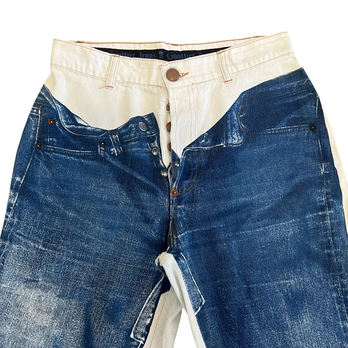 Jean Paul Gaultier Jean Paul GAULTIER Trompe-l'oeil Jeans 40 Size US 29 - 2 Thumbnail