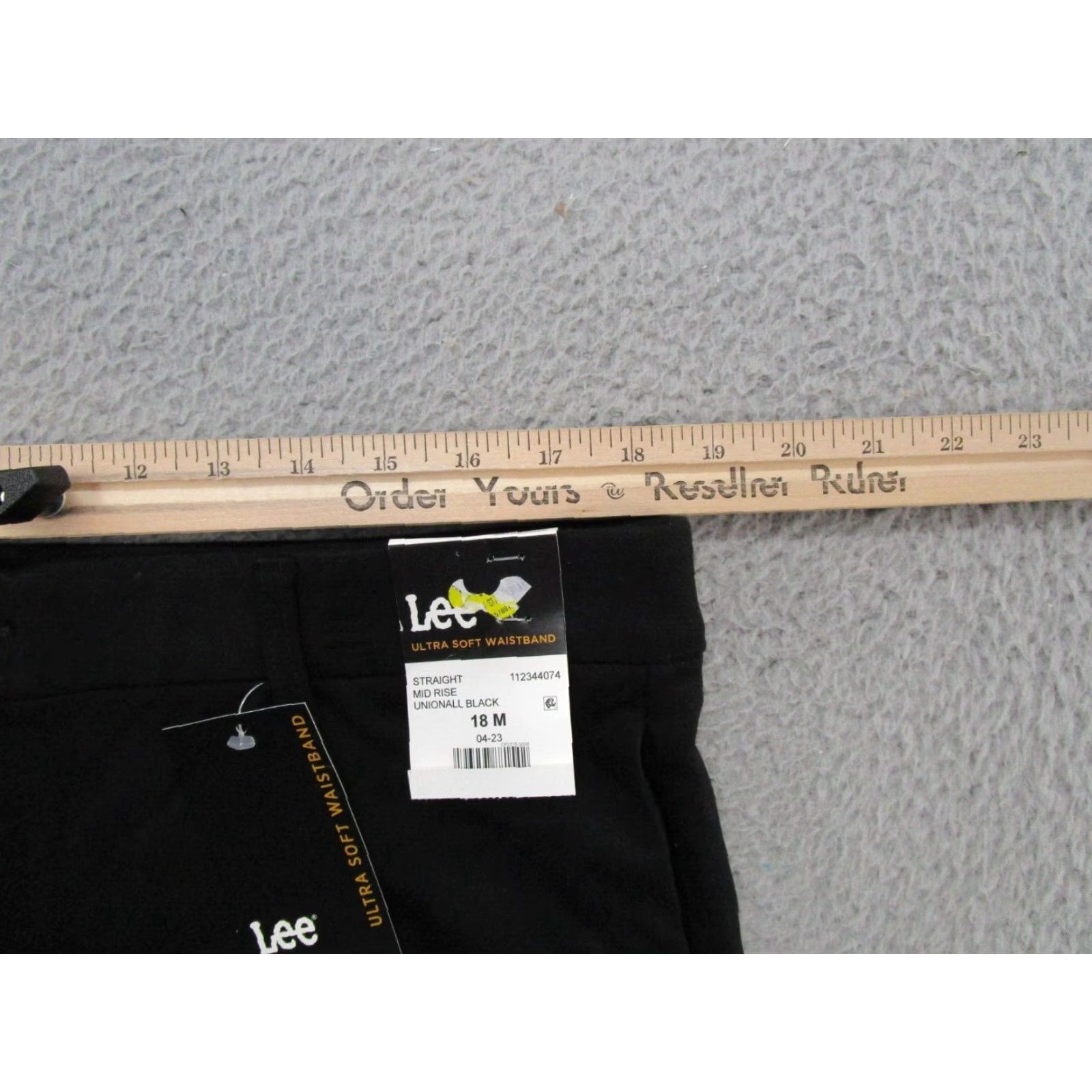 Lee Lee Relaxed Fit Straight Leg Flat Front Black Pants 18 Plus Size Womens Size 40" / US 18 - 6 Thumbnail
