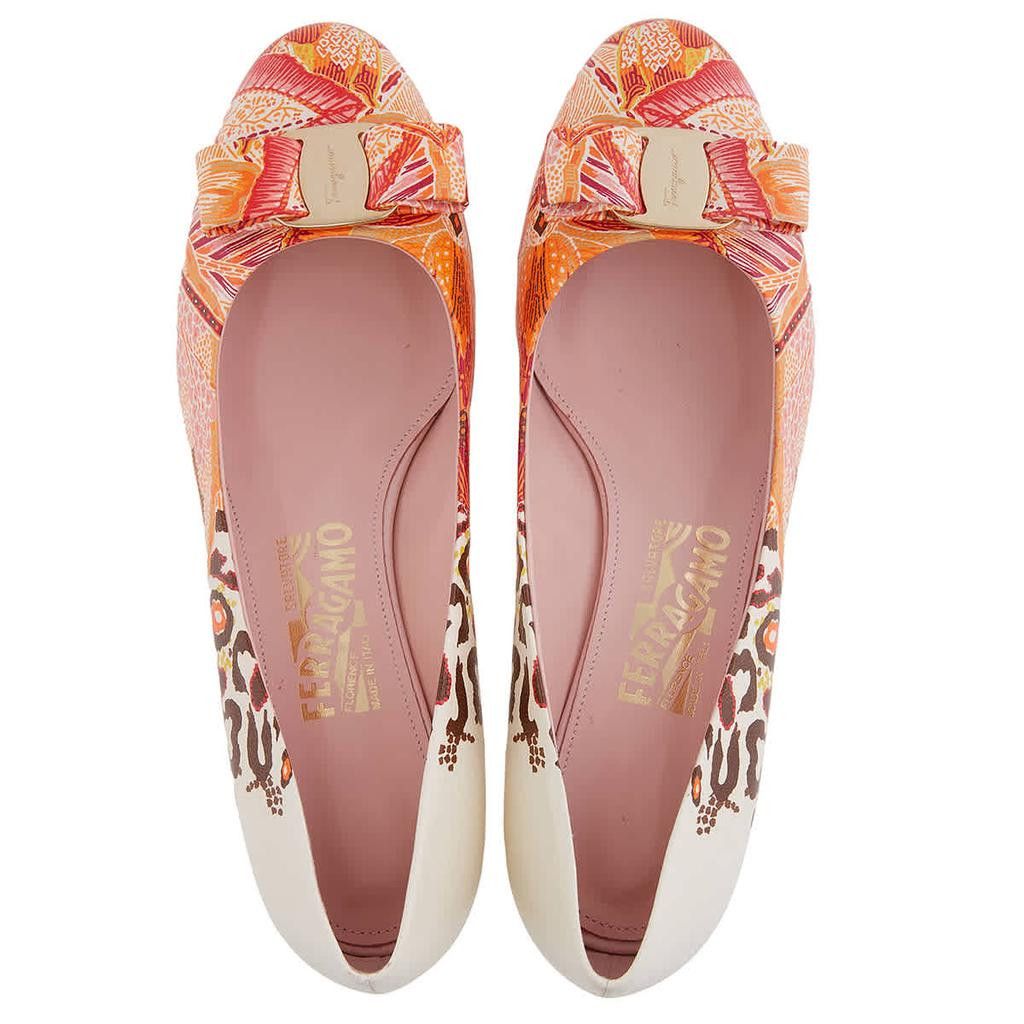Salvatore Ferragamo o1s1rm0724 Batik Print Vara Bow Pumps in Multicolor Size US 7.5 / IT 37.5 - 3 Thumbnail