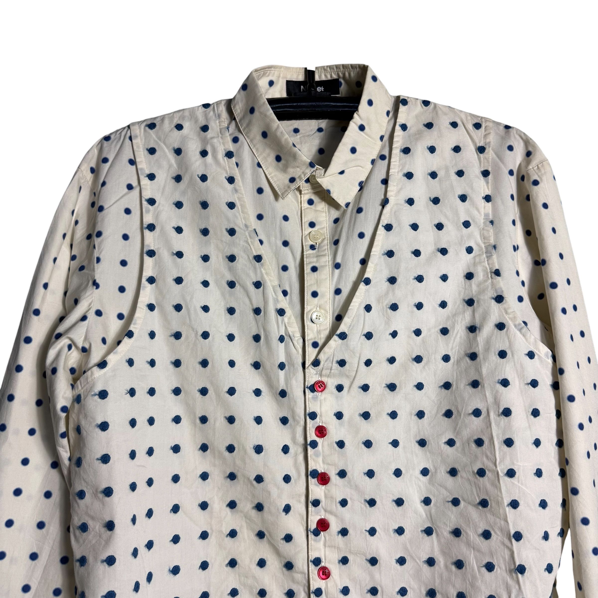Ne-Net 🔥RARE🔥Ne-net L/S Polka Dot Special Layer Button Up Shirt Size US L / EU 52-54 / 3 - 2 Thumbnail