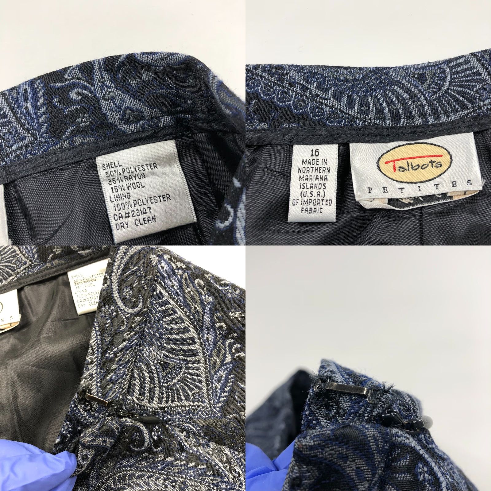 Talbots Talbots Paisley 16 Pants Regular Blue High Rise Pull On Trouser 34W 27L Women Oscar? Size 38" / US 16 / IT 52 - 8 Thumbnail