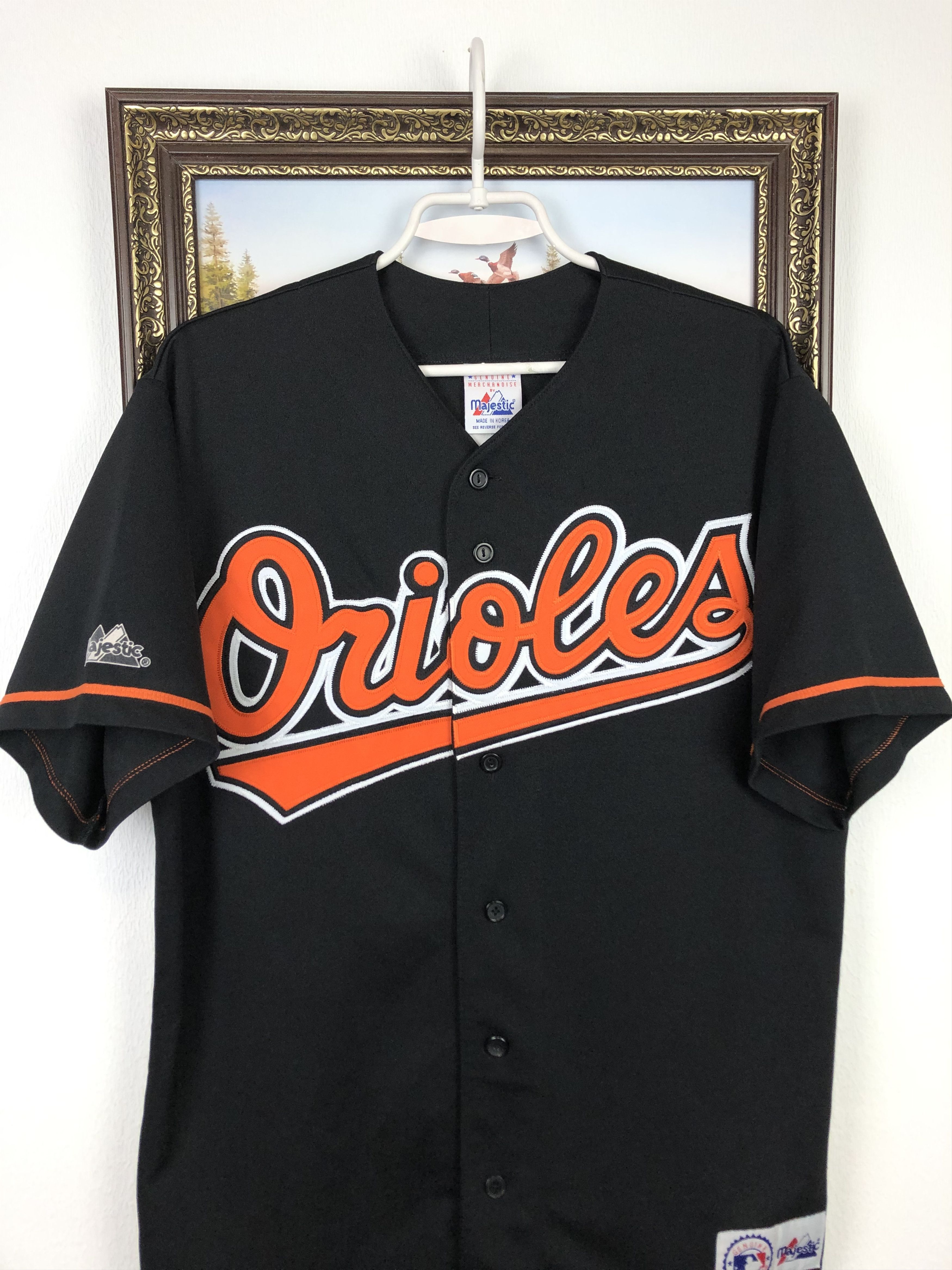 Majestic Vintage Baltimore Orioles Button Down MLB Jersey Tee Size US L / EU 52-54 / 3 - 2 Thumbnail