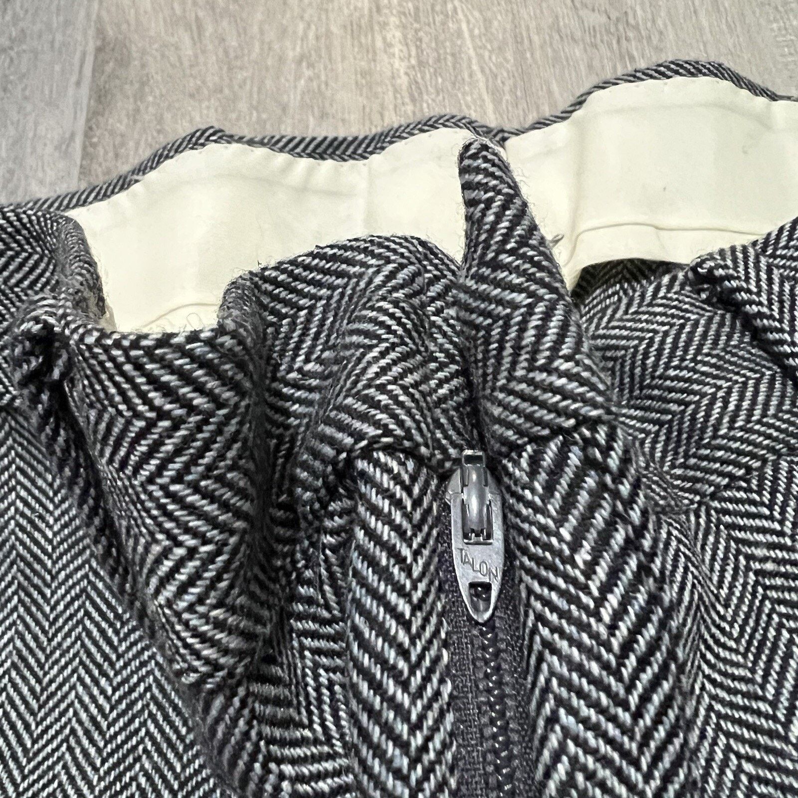 Blair VTG Blair Pants Wool Blend Grey Herringbone 70s Trouser NWT Size US 38 / EU 54 - 5 Thumbnail