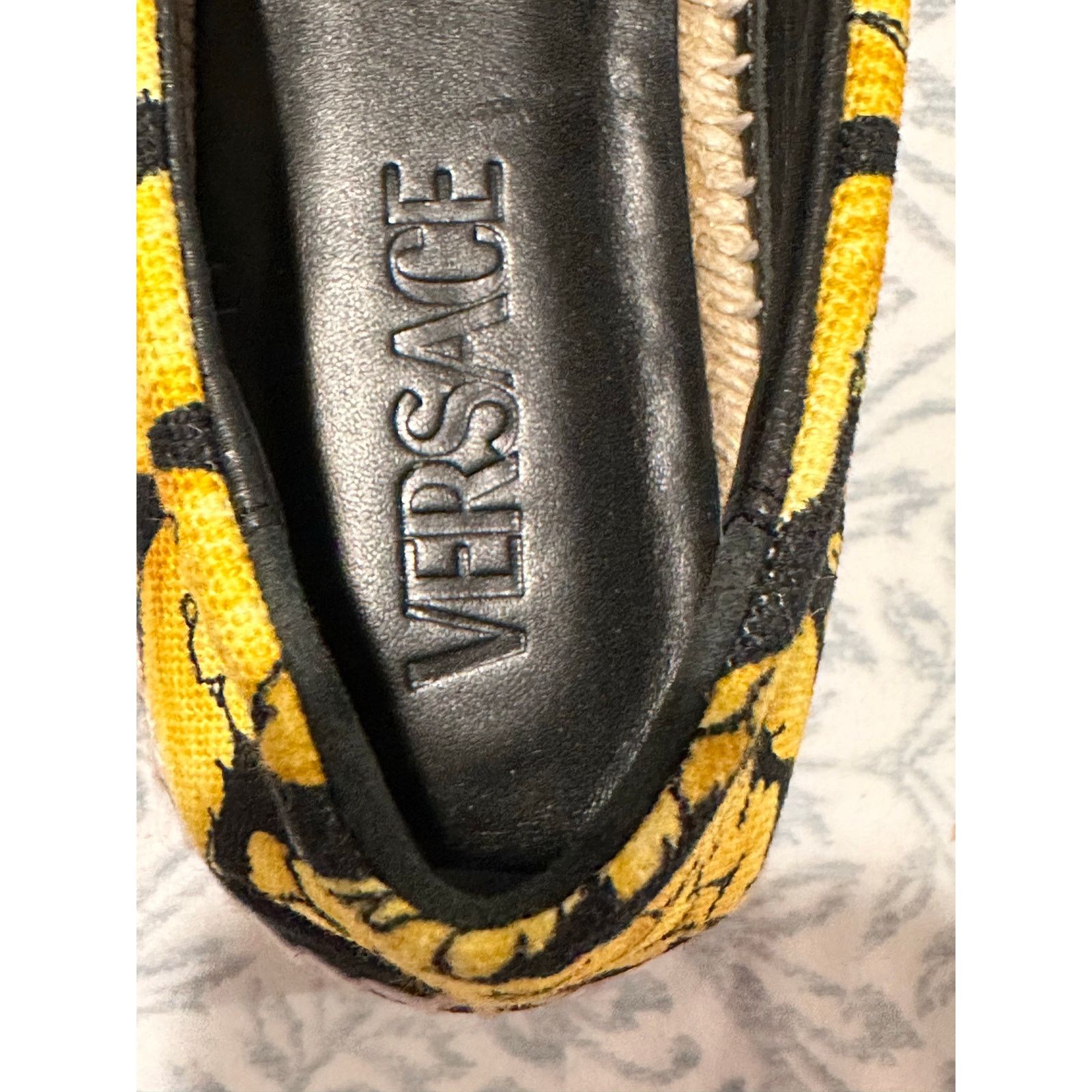 Versace Versace Barocco Print Canvas Espadrilles sz38.5 Size US 7.5 / IT 37.5 - 2 Thumbnail