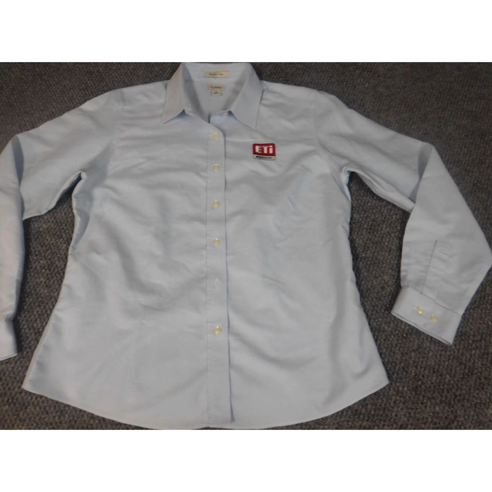 Vintage LL Bean Womens Button-Up Blouse Medium Blue Casual Shirt Mystery Navbar Size M / US 6-8 / IT 42-44 - 3 Thumbnail