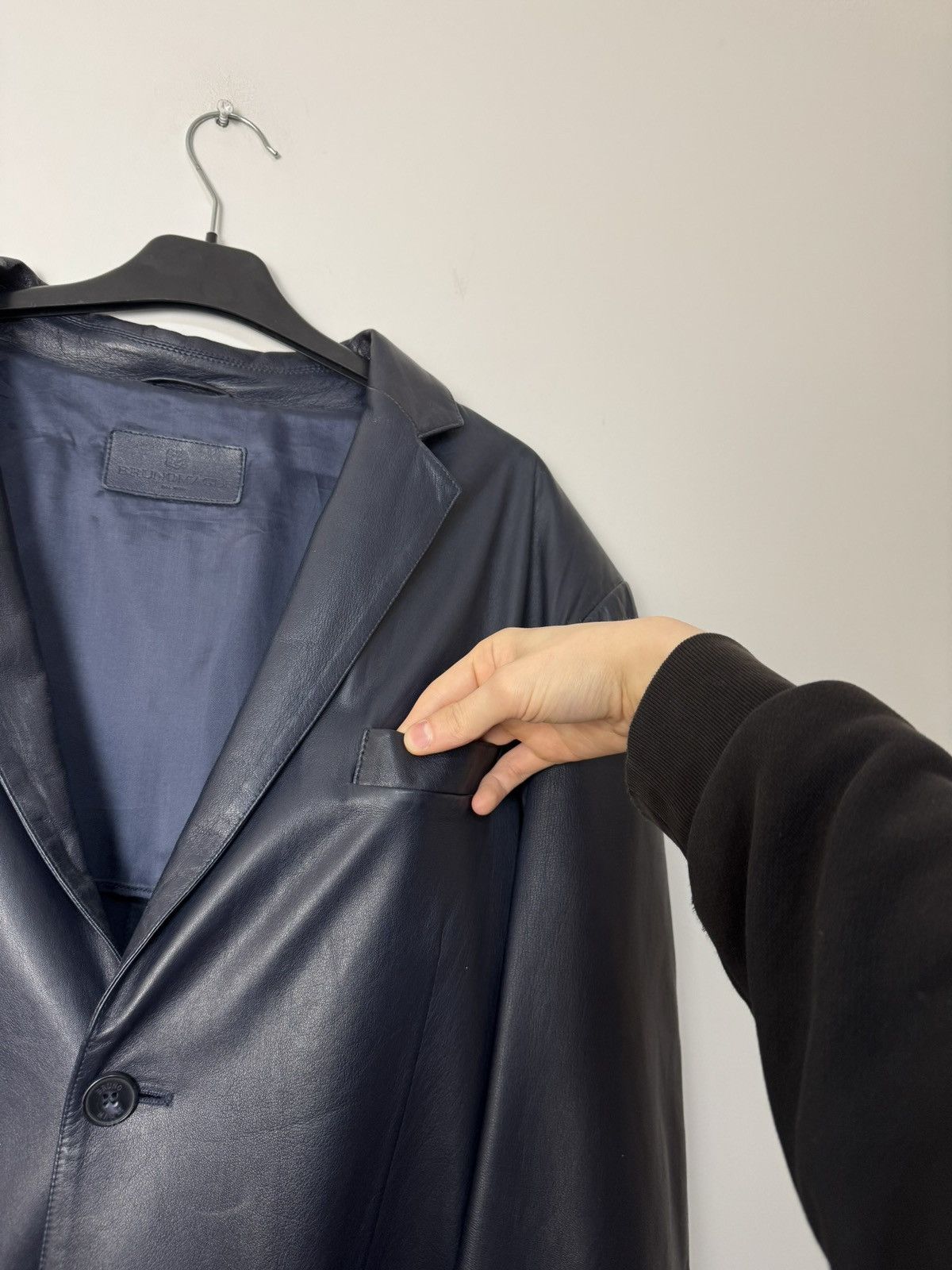 Bruno Magli Bruno Magli Real Leather Blazer Luxury Italian Designer Size 48R - 8 Thumbnail