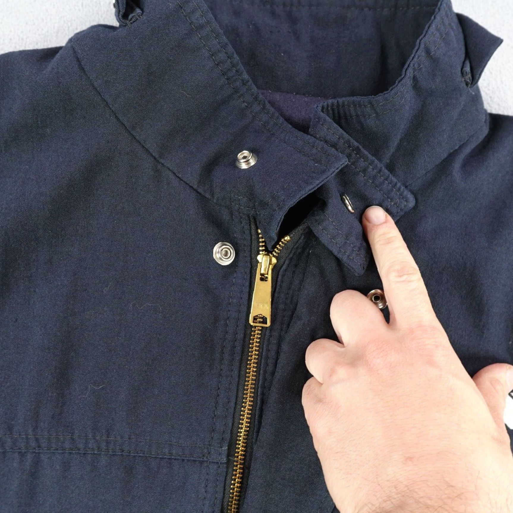 Vintage VINTAGE Bulwark FR Jacket Men XL Navy Blue Flame Resistant Work Coat Utility Outdoor Size US XL / EU 56 / 4 - 5 Thumbnail