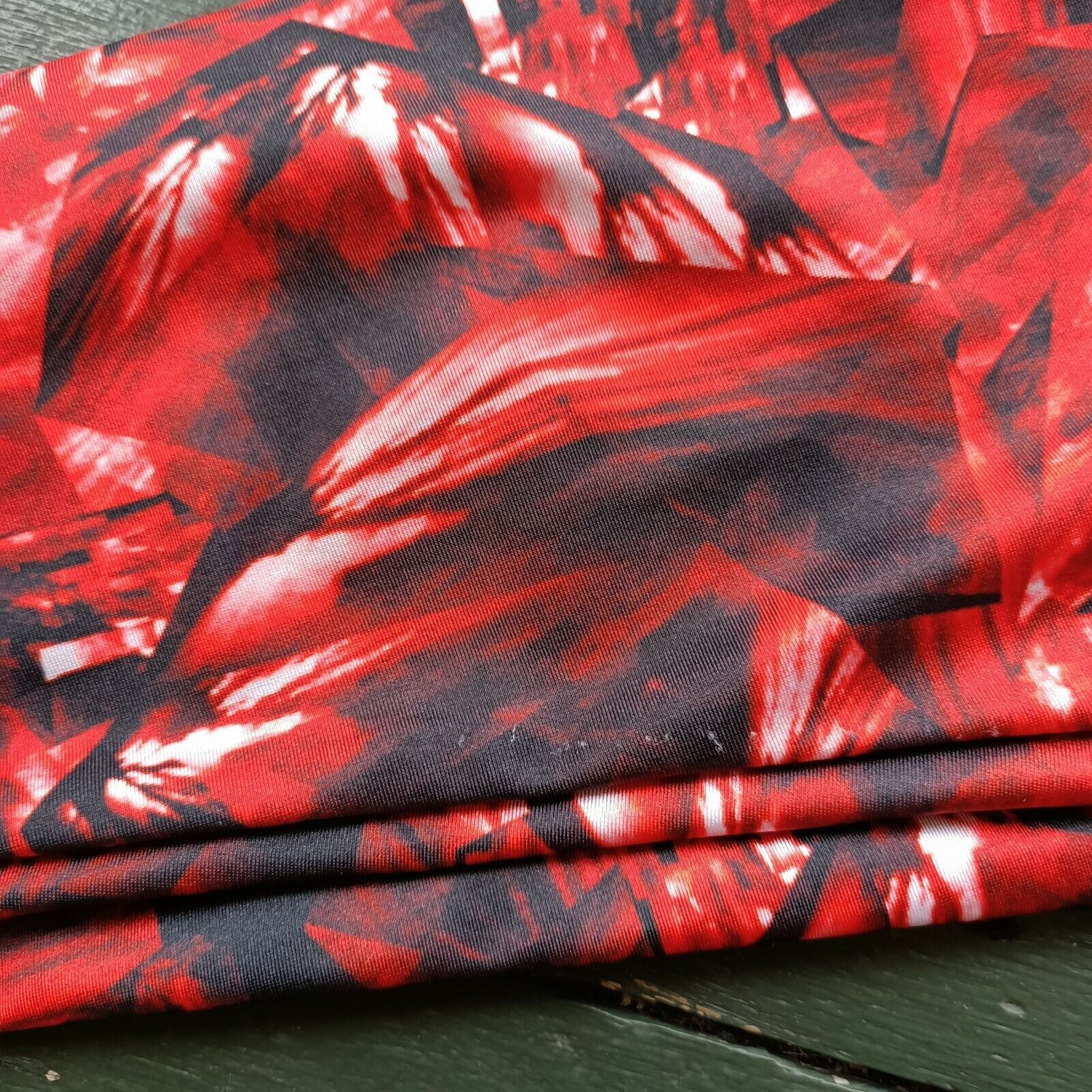 Man Made In Australia Black Milk Leggings Red Black Ruby High Waist Limited Size 27" / US 4 / IT 40 - 13 Thumbnail