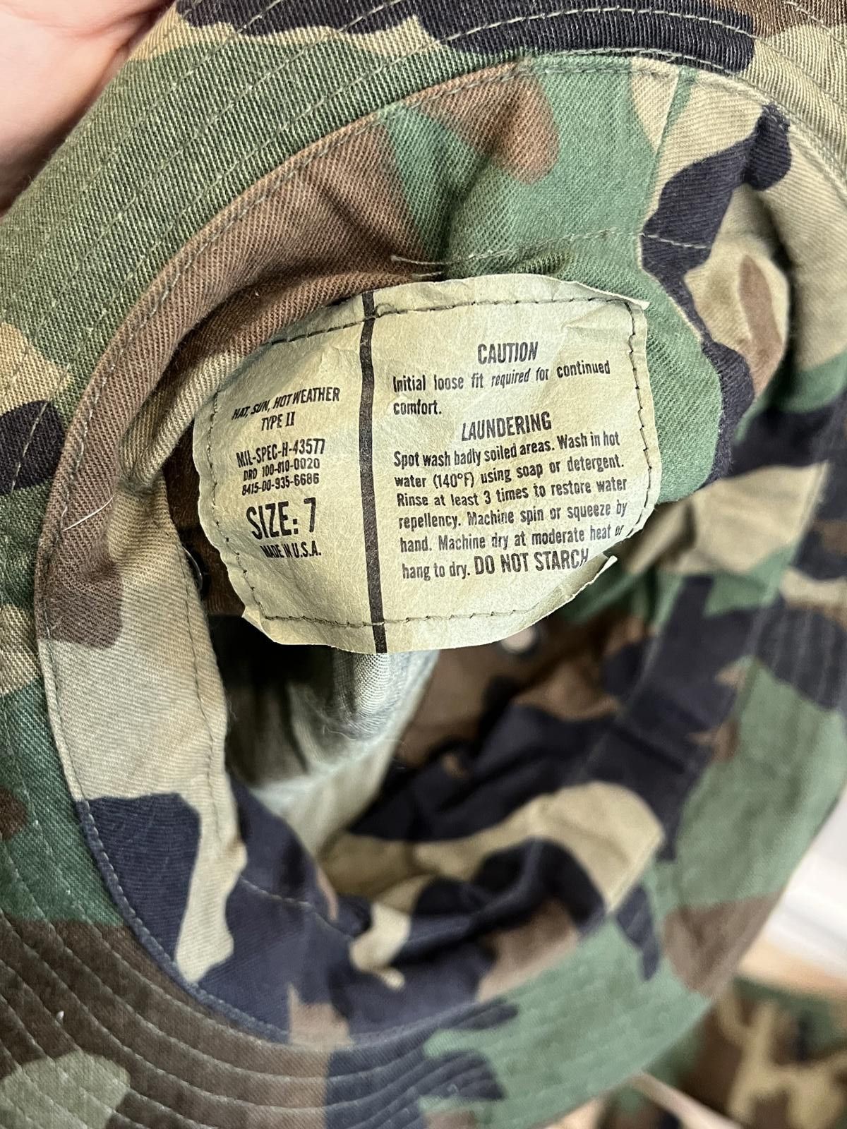 Designer Authentic Military Camo Bucket Hat - Size 7 Size ONE SIZE - 3 Thumbnail