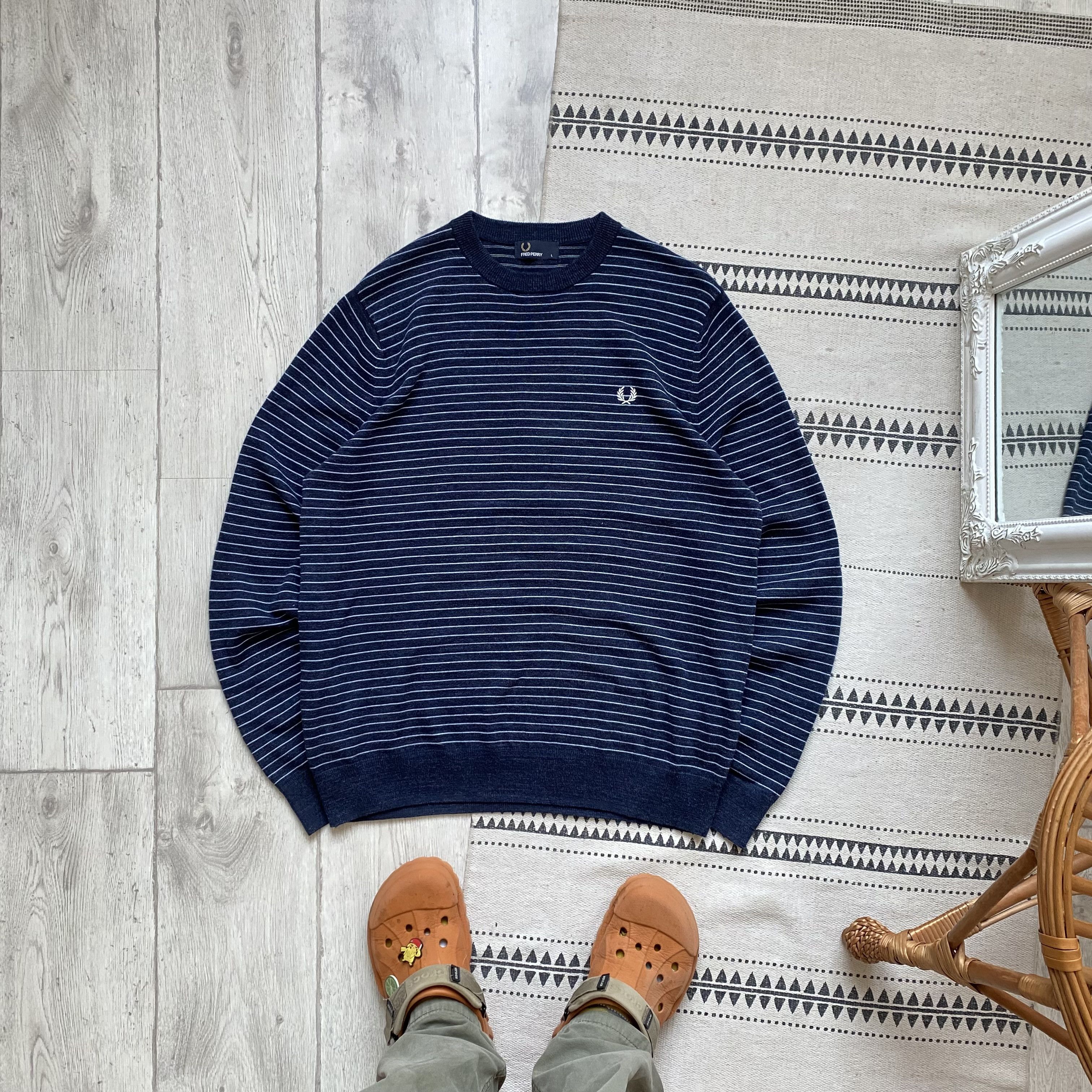 Fred Perry Oldmoney Fred Perry striped sweater light mini logo Size US L / EU 52-54 / 3 - 1 Thumbnail