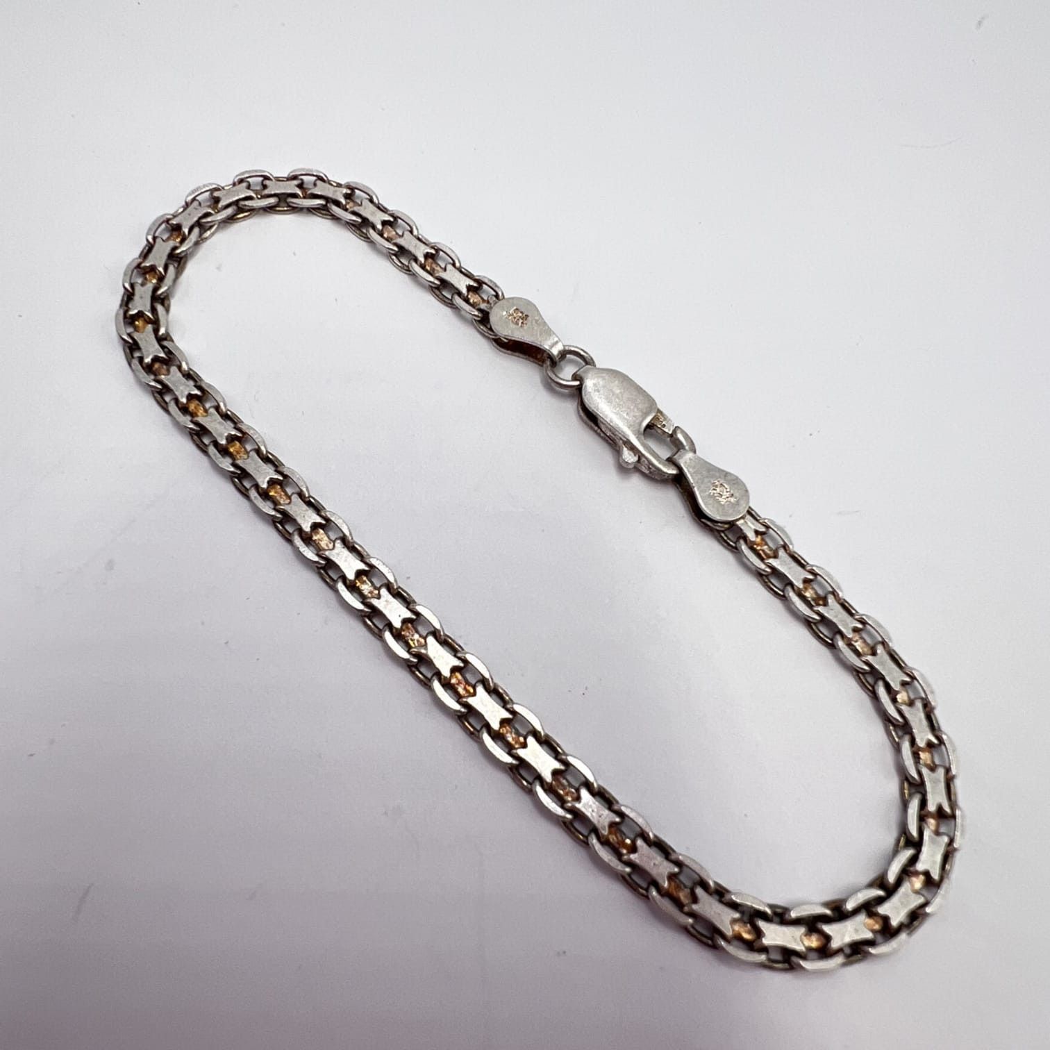Sterling Silver Vintage 925 Sterling Silver Bracelet Italy Jewelry 4.4g Size ONE SIZE - 2 Thumbnail
