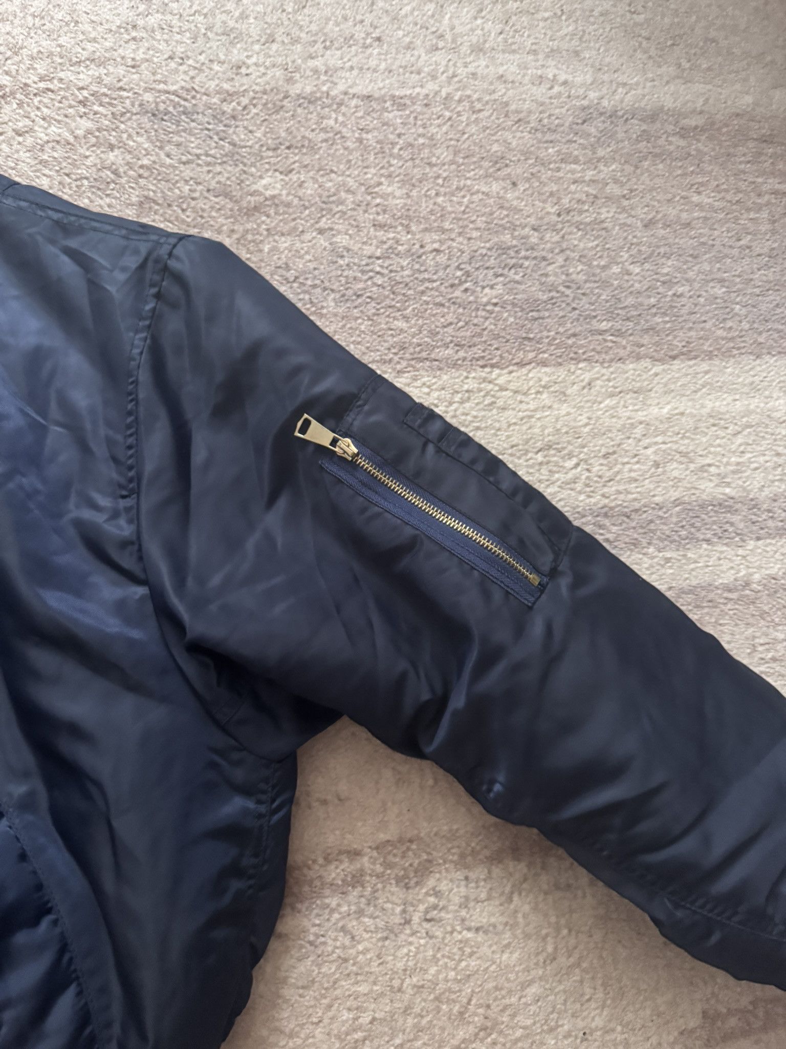 Vintage Vintage bomber jacket navy ma-1 pilot xxl swag Size US XXL / EU 58 / 5 - 4 Thumbnail