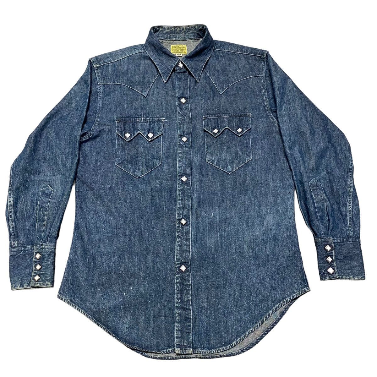 Sugar Cane Vintage Sugarcane Western Denim Shirt Size US M / EU 48-50 / 2 - 2 Thumbnail