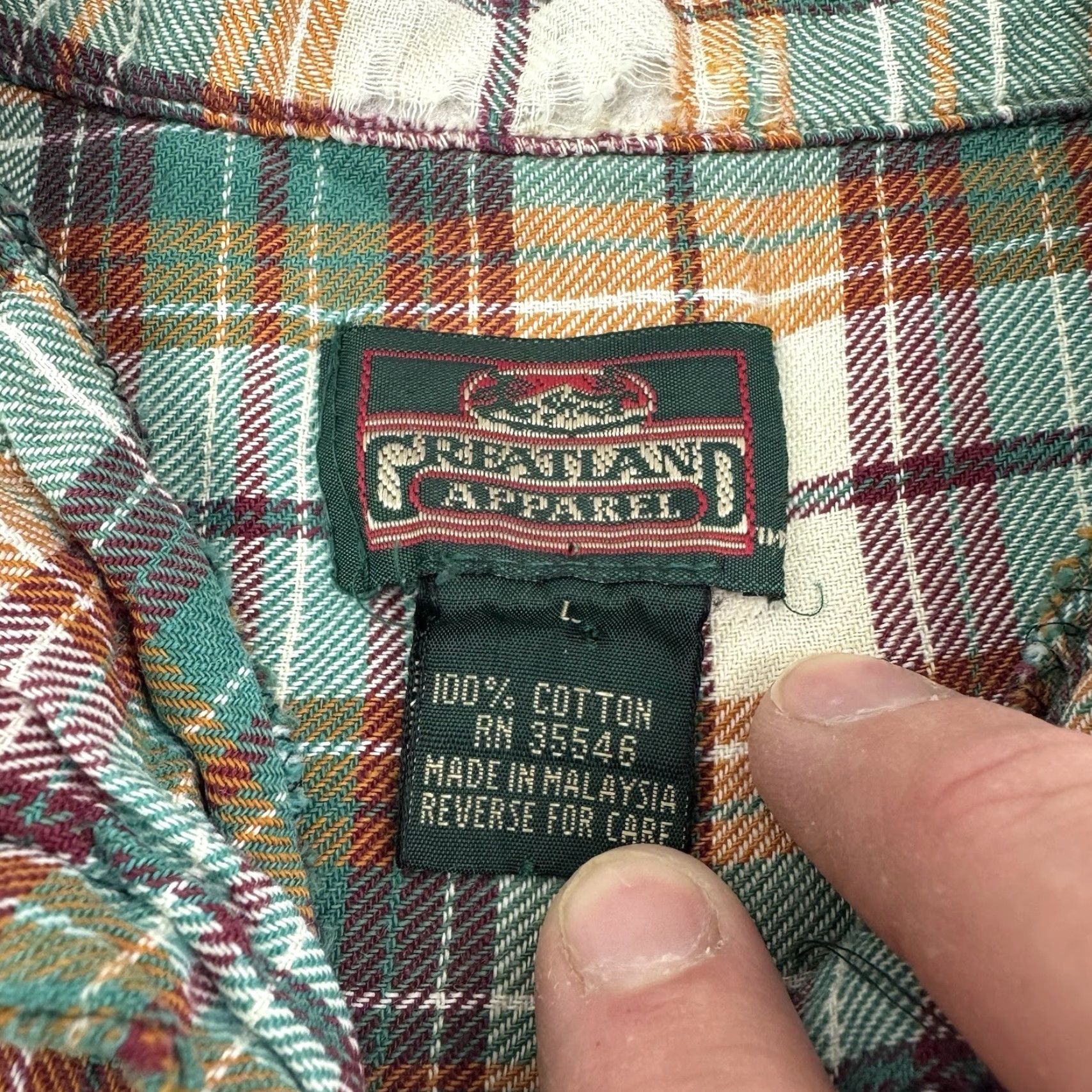 Vintage VINTAGE Greatland Shirt Adult L Green Plaid Button-Up Long Sleeve Outdoors Mens Regular 90s Classic Size US L / EU 52-54 / 3 - 4 Thumbnail