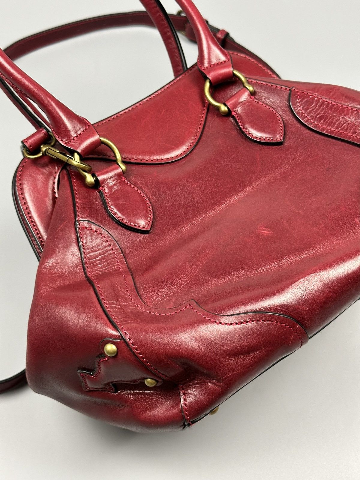 Anna Sui × Genuine Leather ❤️Rare❤️Chrome Hearts Inspired Anna Sui Red Cherry Leather Bag Size ONE SIZE - 14 Thumbnail